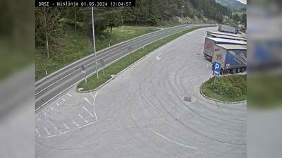 Zadnja slika ob 12h: Mislinja: cesta Slovenj Gradec - Zgornji Dolič