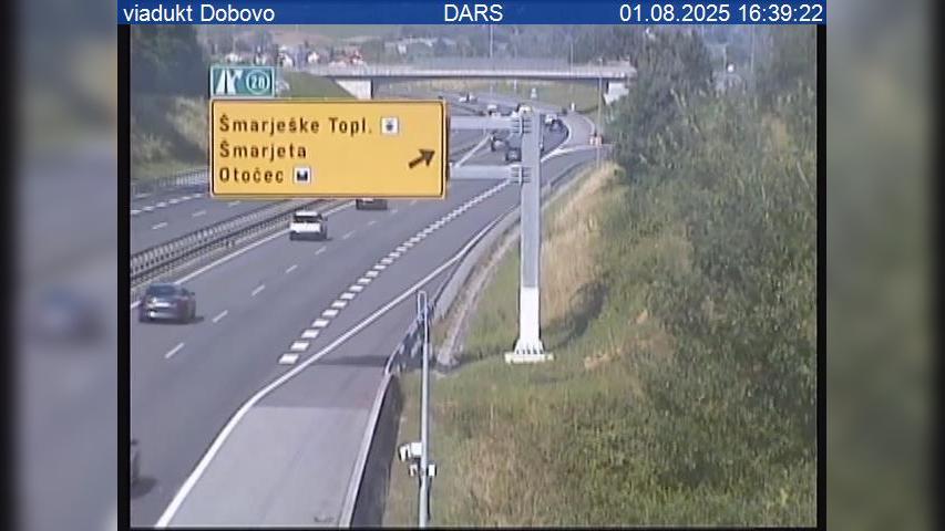 Traffic Cam Gorenje Kronovo: A2/E70, Karavanke - Obrežje, viadukt Dobovo