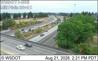 Traffic Cam Ellsworth: I-205 at MP 28.3: Mill Plain Blvd Camera