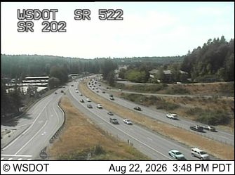 Traffic Cam Woodinville: SR 522 at MP 12: SR 202 Interchange