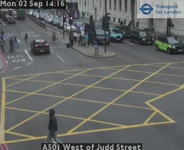 Traffic Cam London: A501 West of Judd Street
