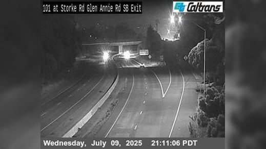 Traffic Cam Goleta › South: US-101 : Glen Annie Road SB Exit