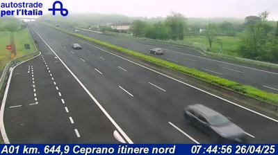 Preview delle webcam di Ceprano: A01 km. 644,9 - itinere nord