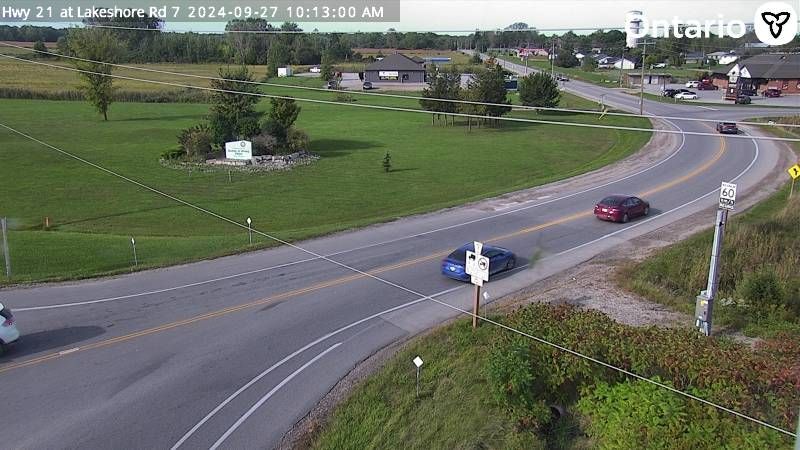 Traffic Cam Lambton Shores: Highway 21 at Lakeshore Rd