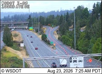 Traffic Cam Bellevue: I-90 at MP 10.4: 133rd Ave SE