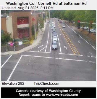 Traffic Cam Cedar Mills: Washington Co - Cornell Rd at Saltzman Rd