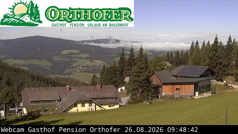 Traffic Cam Filzmoos: Sankt Jakob im Walde - Landgasthof Orthofer