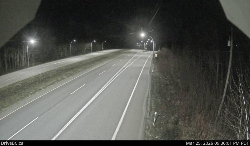 Traffic Cam Area A › North: Hwy 19, near the Buckley Bay Rd Interchange, looking north