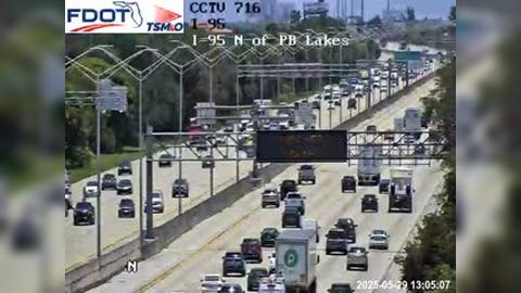 Traffic Cam West Palm Beach: I-95 N of PB Lakes