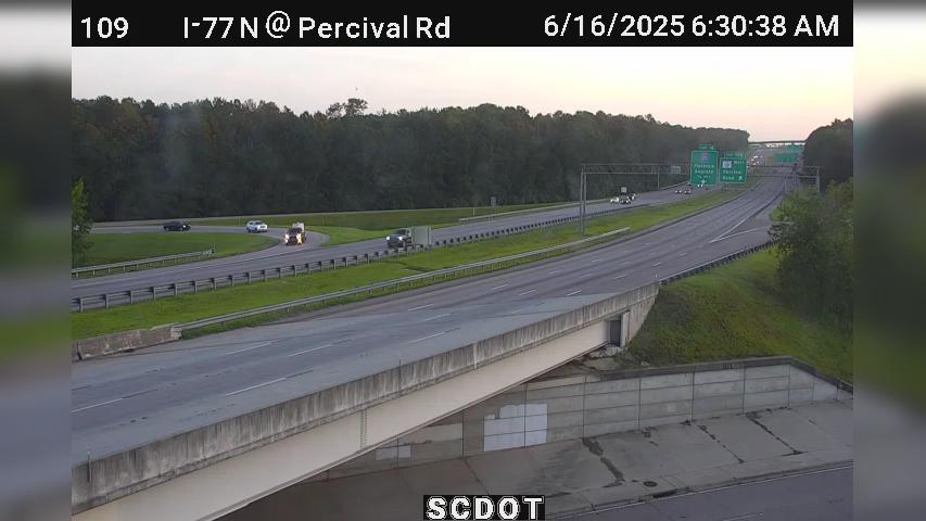 Traffic Cam Columbia: I-77 N @ MM 14.9 (Percival Rd)