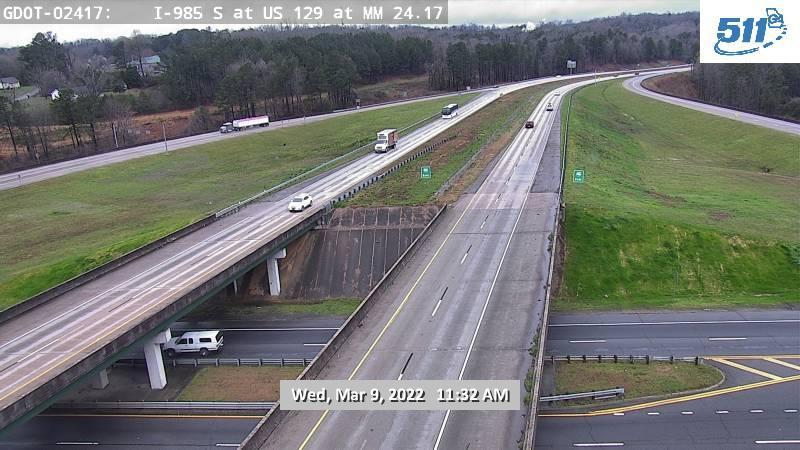 Traffic Cam I-985 SB @ US 129N / SR 369W