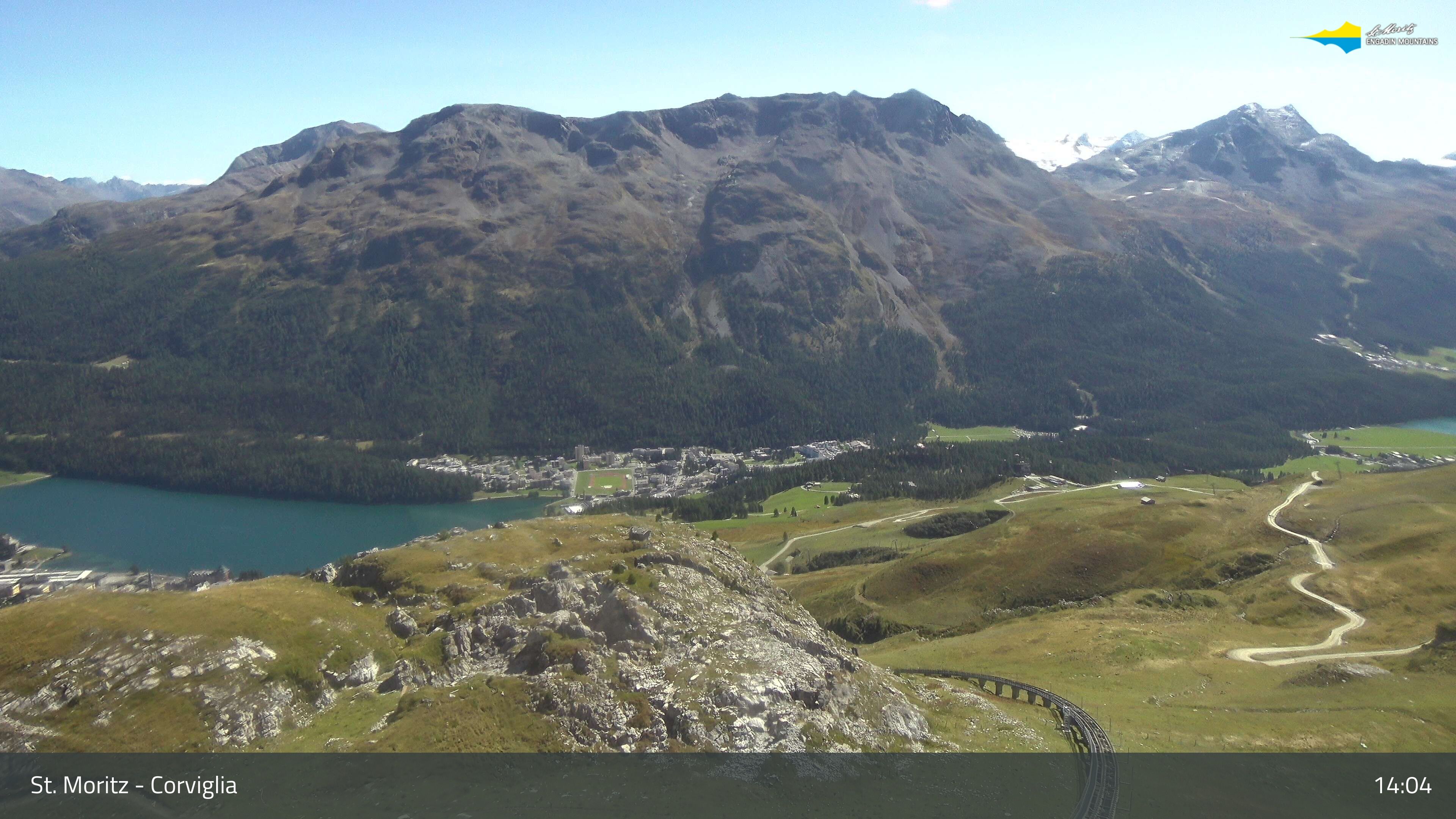 Sankt Moritz › Südosten: Corviglia - St Moritz - Lake Saint Moritz