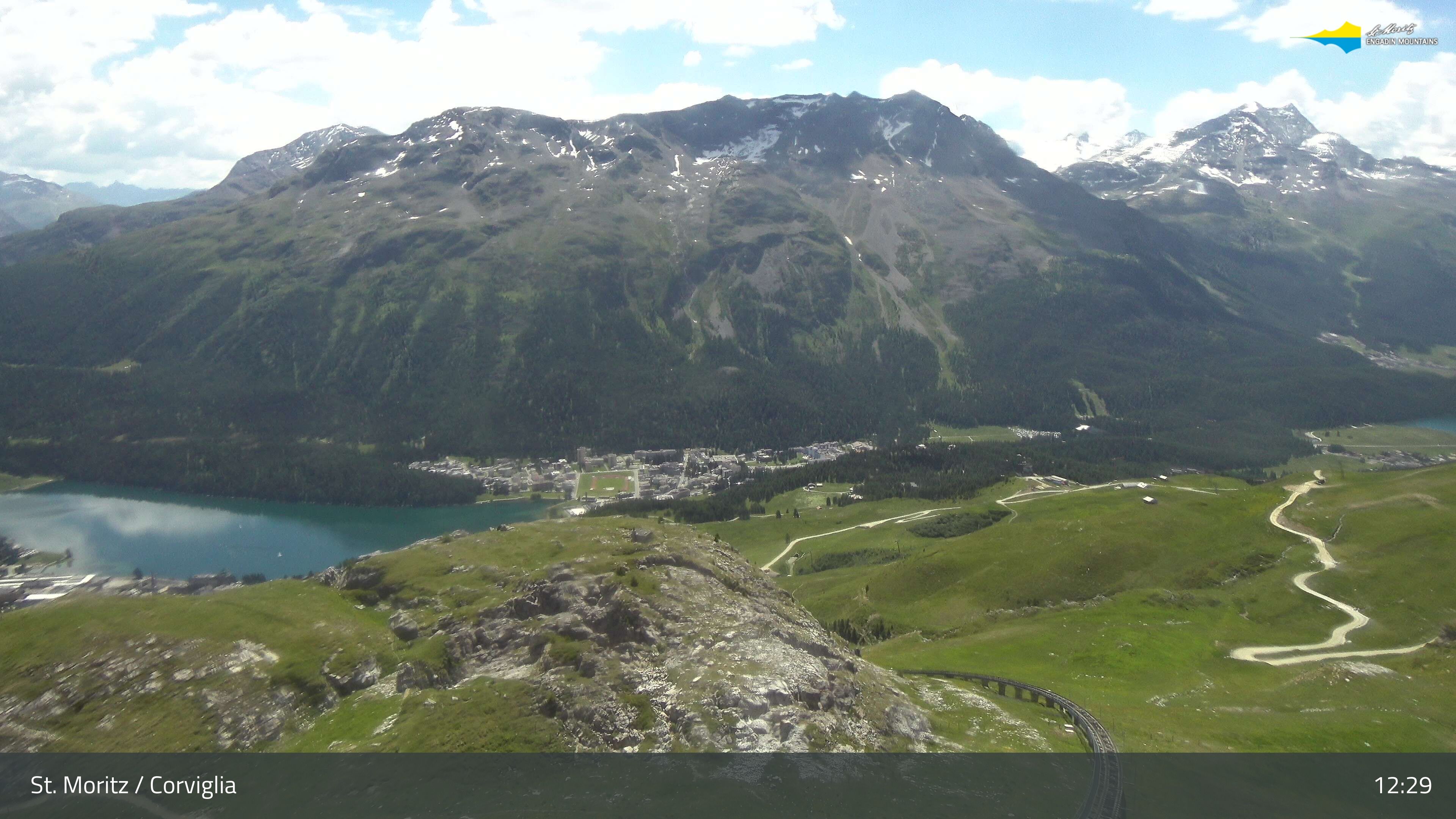 Sankt Moritz › Südosten: Corviglia - St Moritz - Lake Saint Moritz