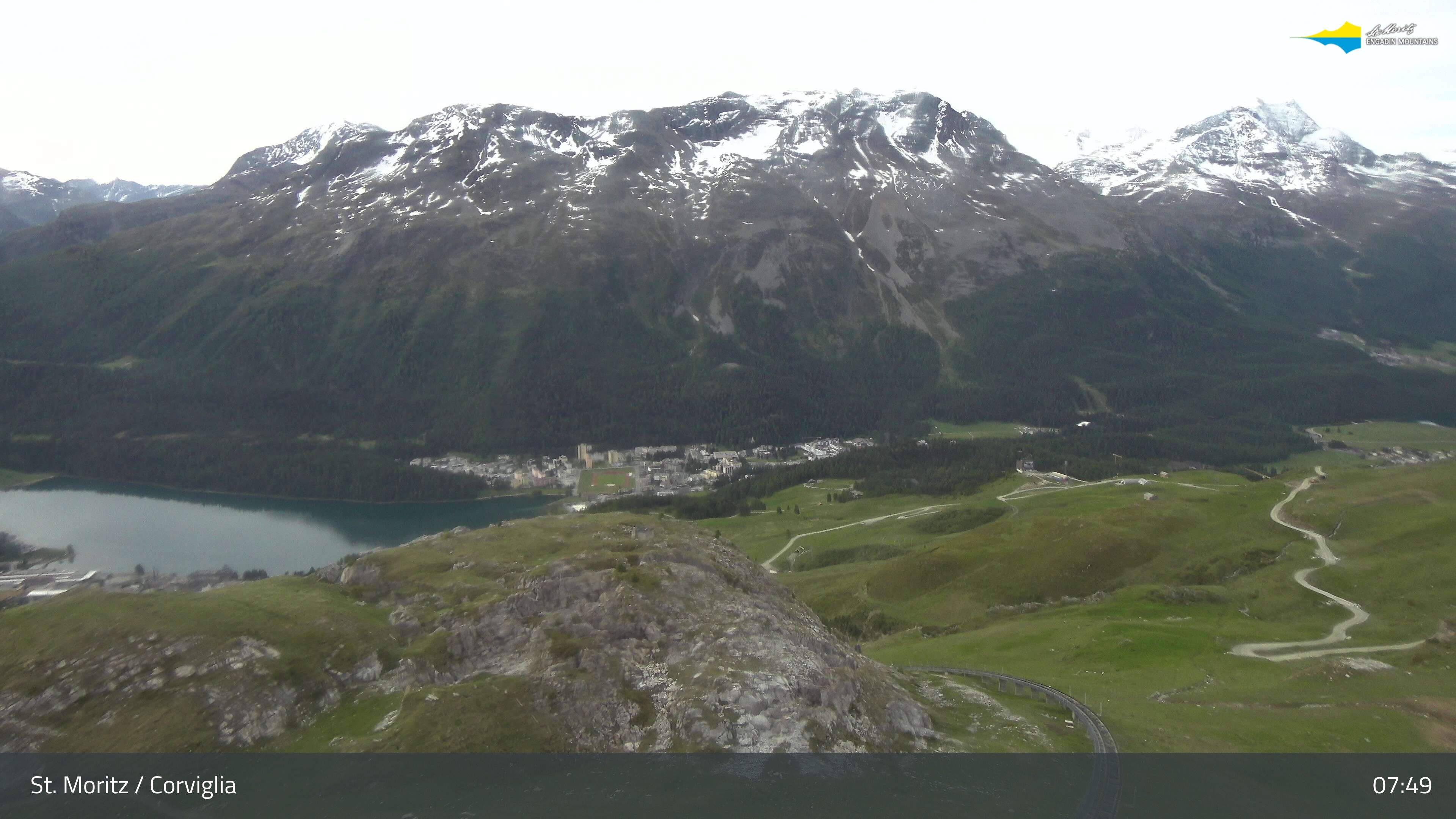 Sankt Moritz › Südosten: Corviglia - St Moritz - Lake Saint Moritz
