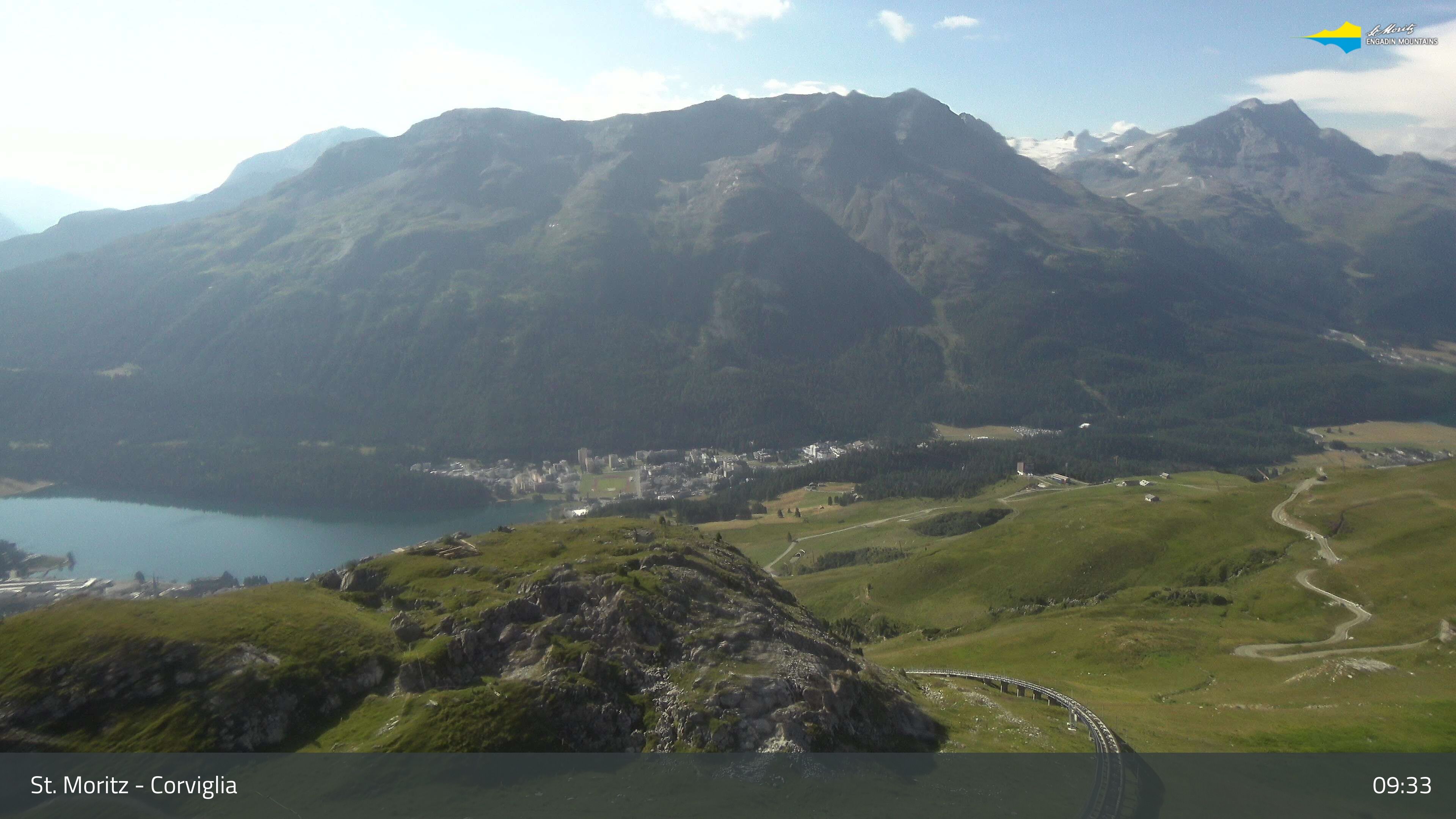 Sankt Moritz › Südosten: Corviglia - St Moritz - Lake Saint Moritz