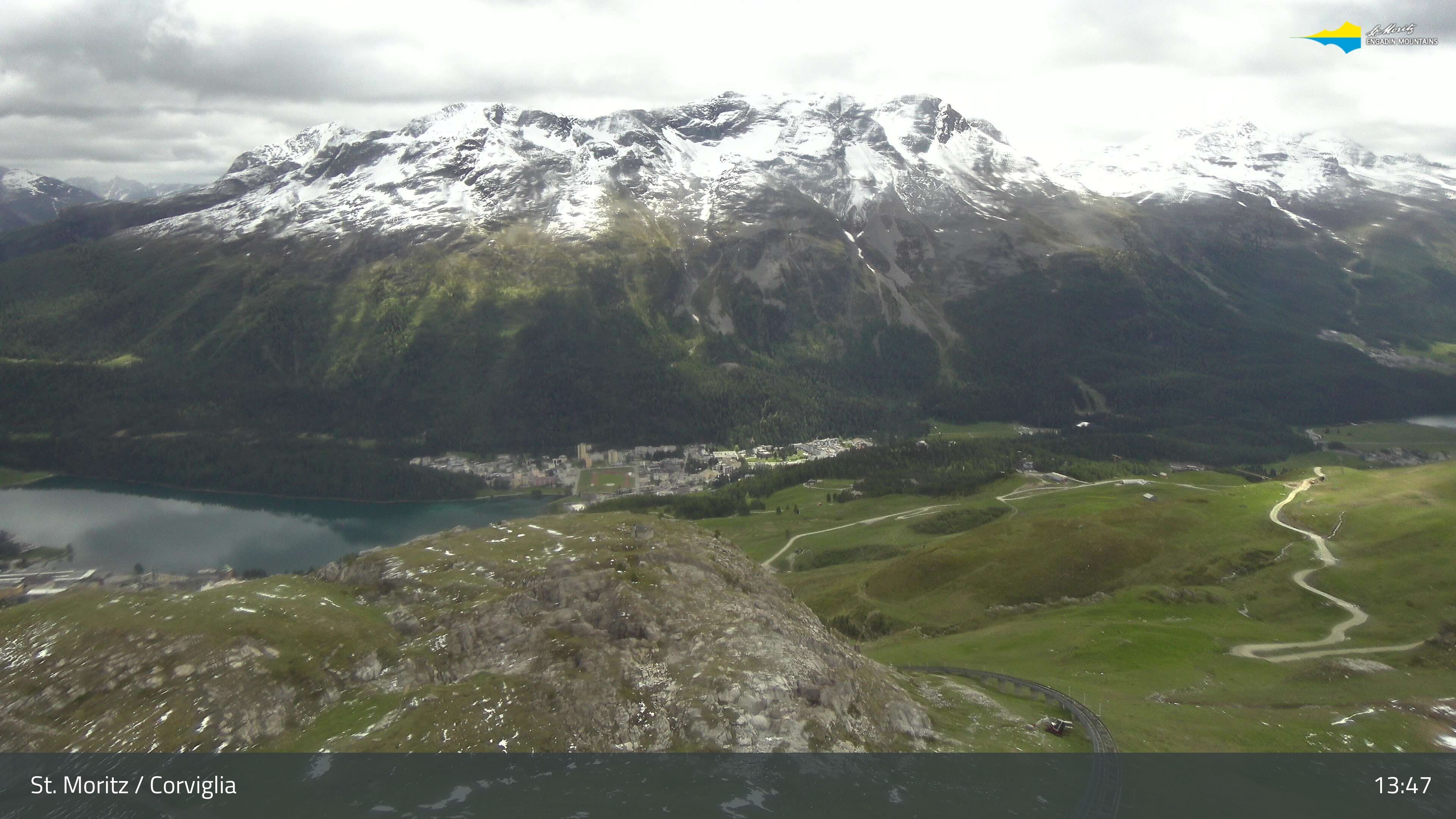Sankt Moritz › Südosten: Corviglia - St Moritz - Lake Saint Moritz