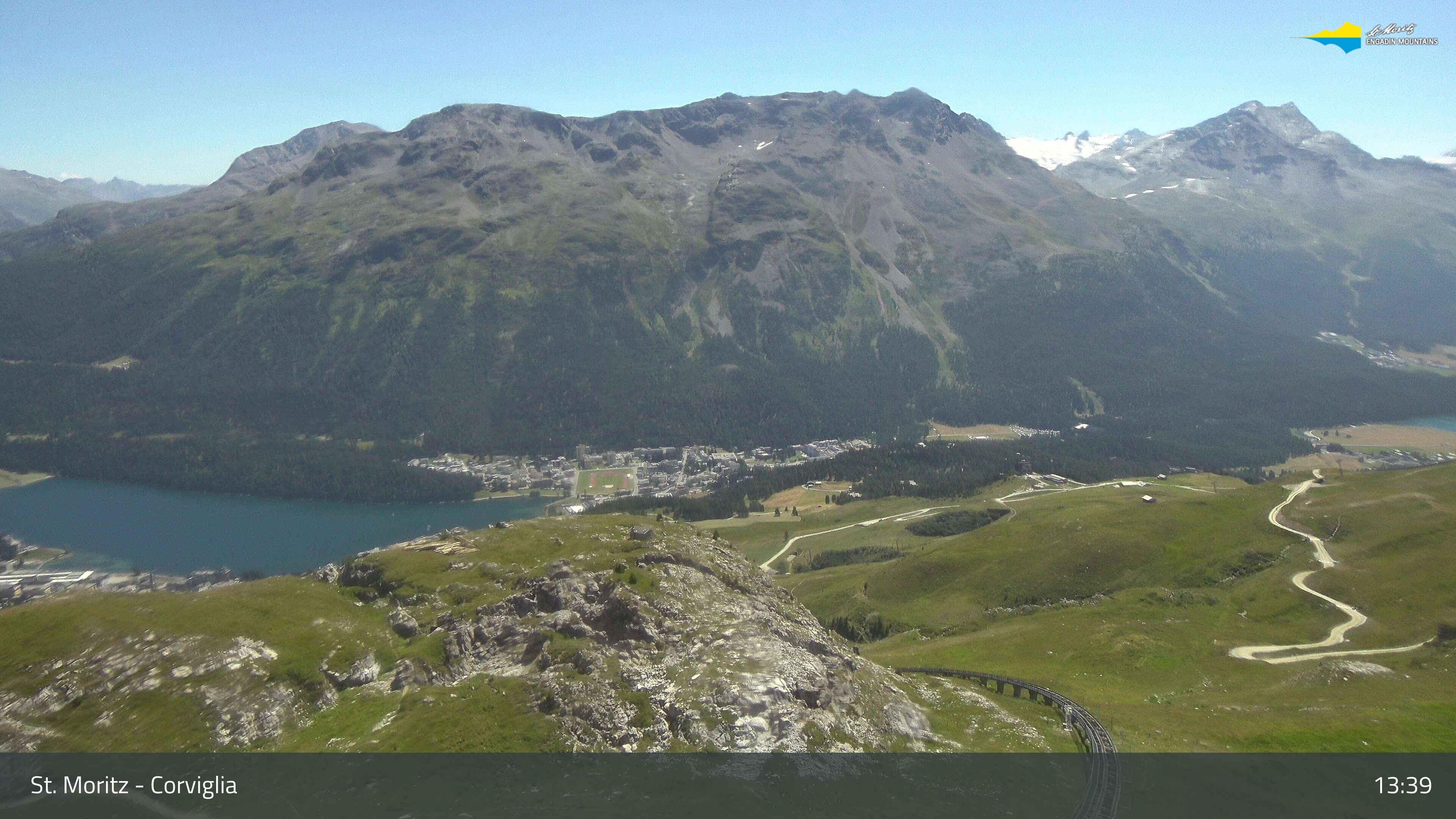 Sankt Moritz › Südosten: Corviglia - St Moritz - Lake Saint Moritz