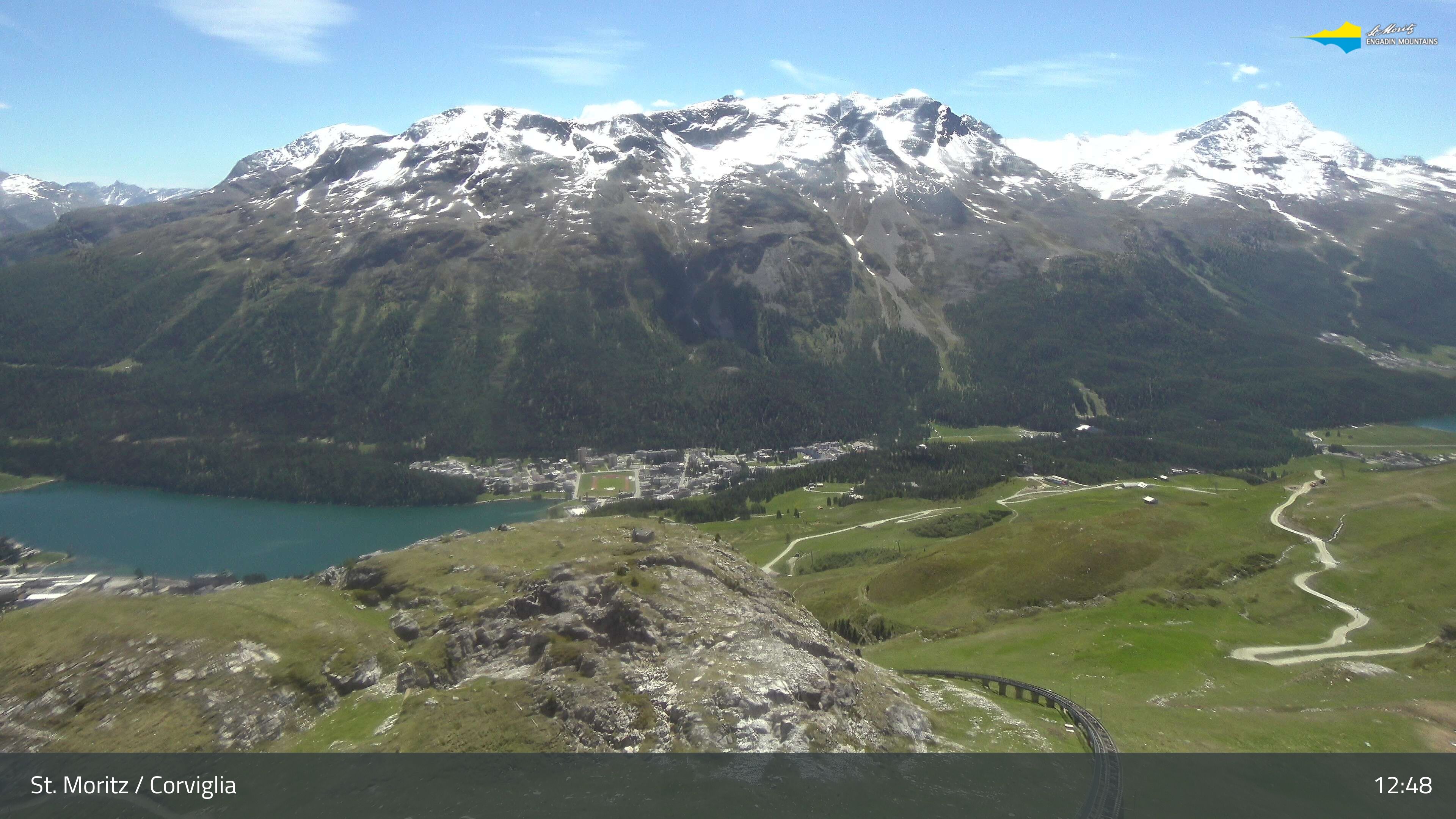 Sankt Moritz › Südosten: Corviglia - St Moritz - Lake Saint Moritz