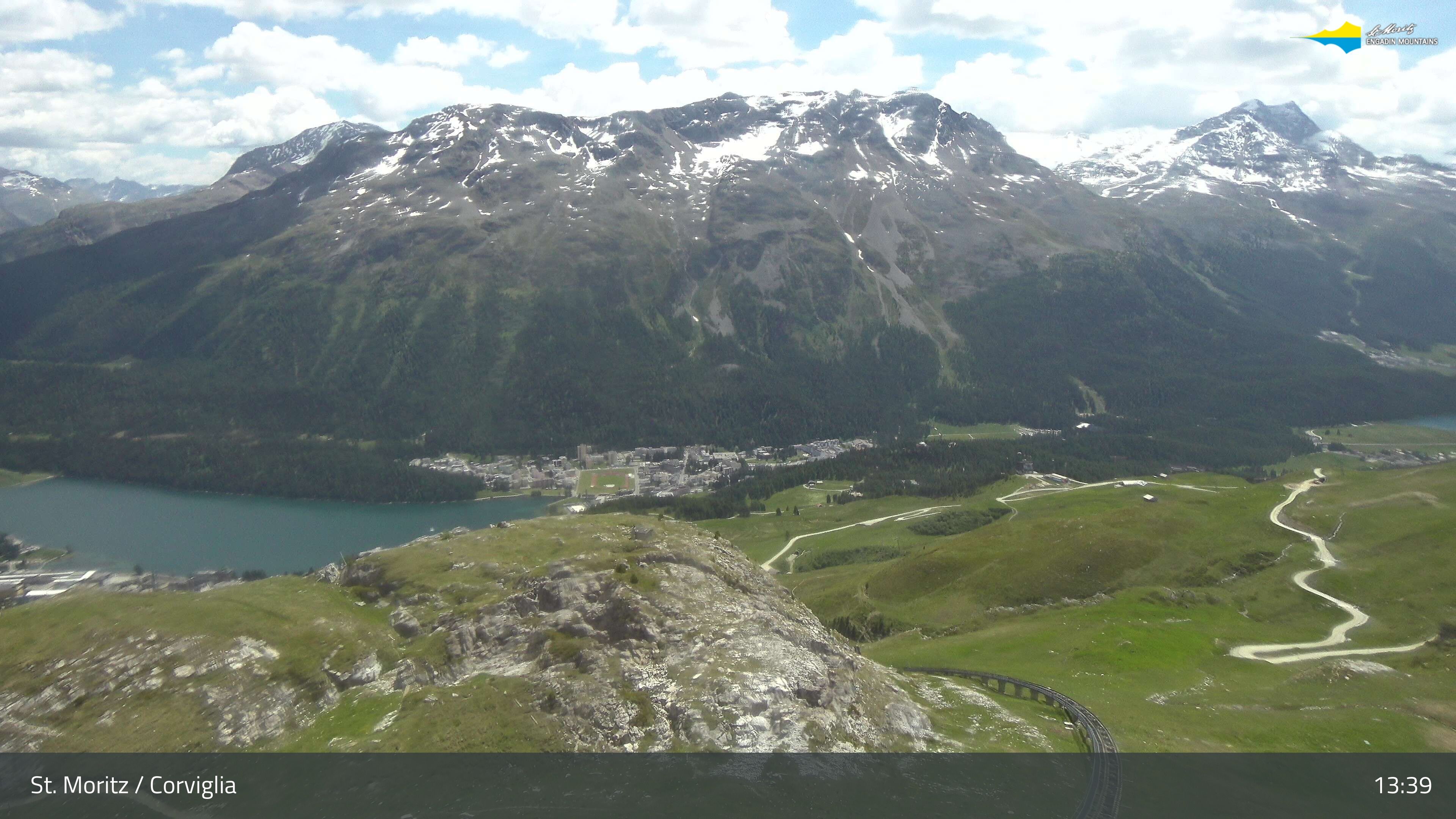 Sankt Moritz › Südosten: Corviglia - St Moritz - Lake Saint Moritz