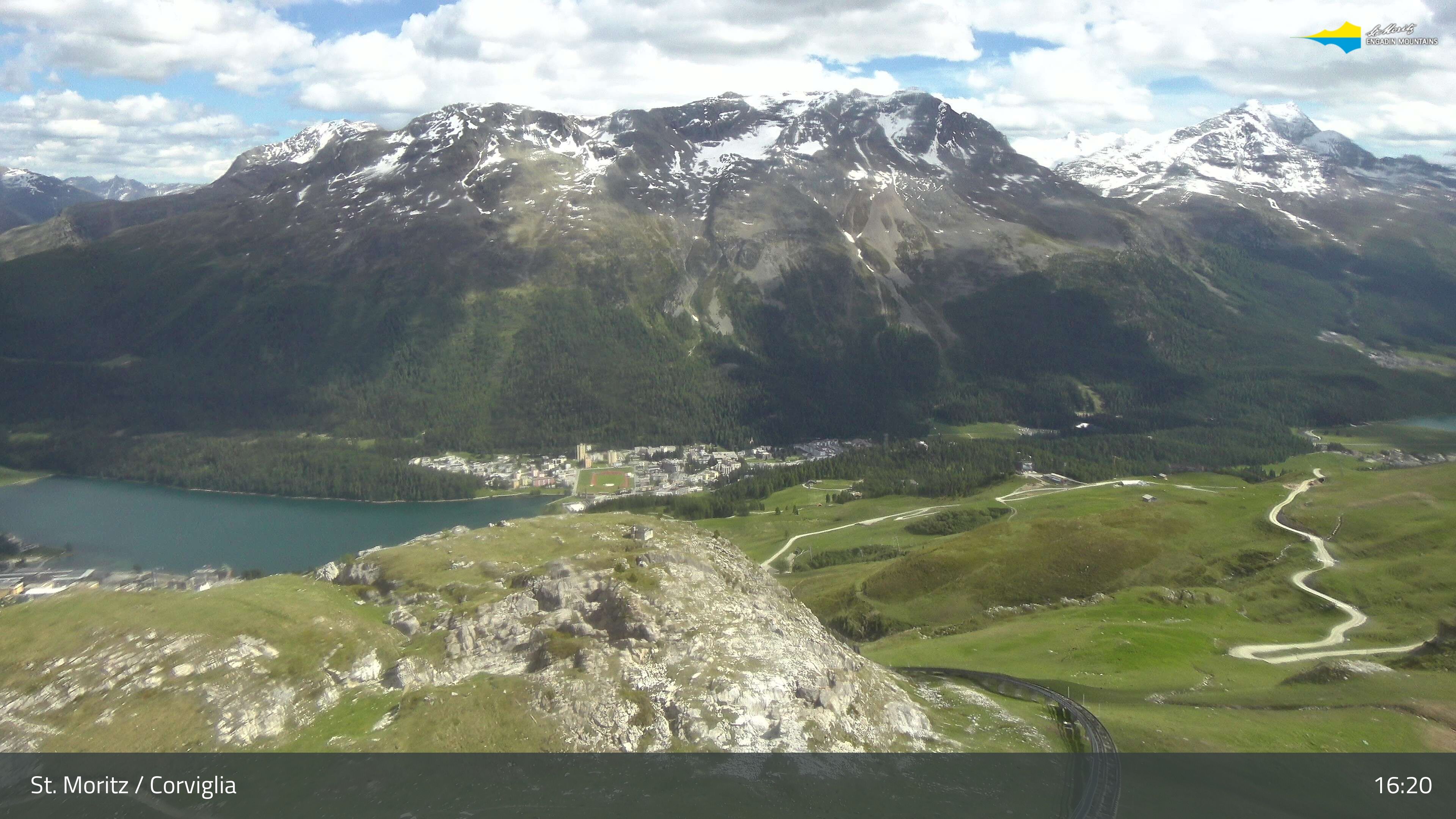 Sankt Moritz › Südosten: Corviglia - St Moritz - Lake Saint Moritz