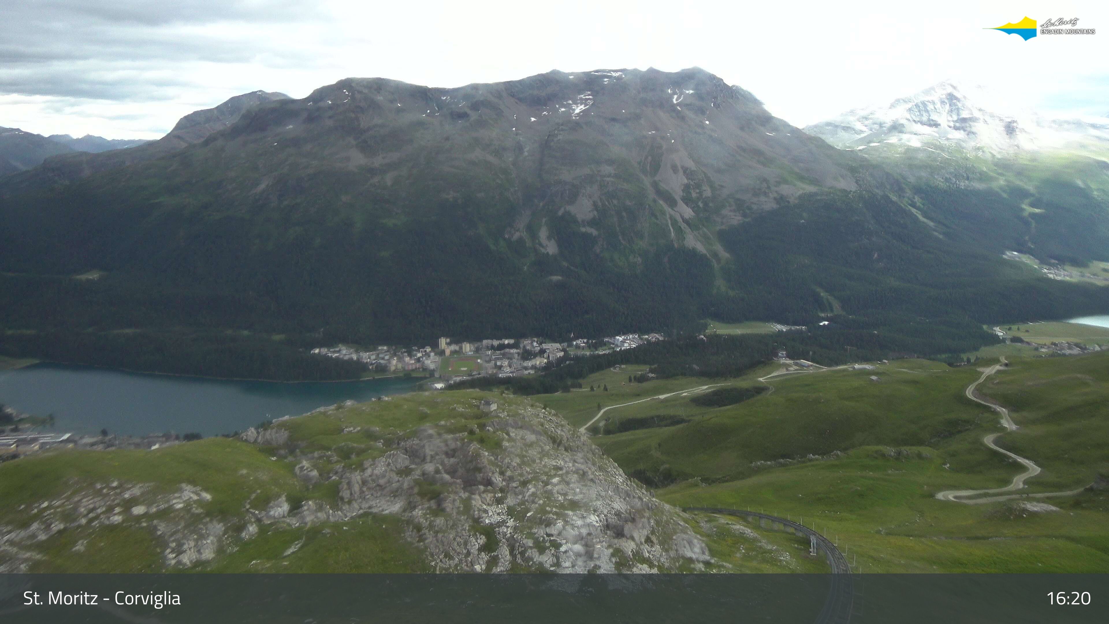 Sankt Moritz › Südosten: Corviglia - St Moritz - Lake Saint Moritz