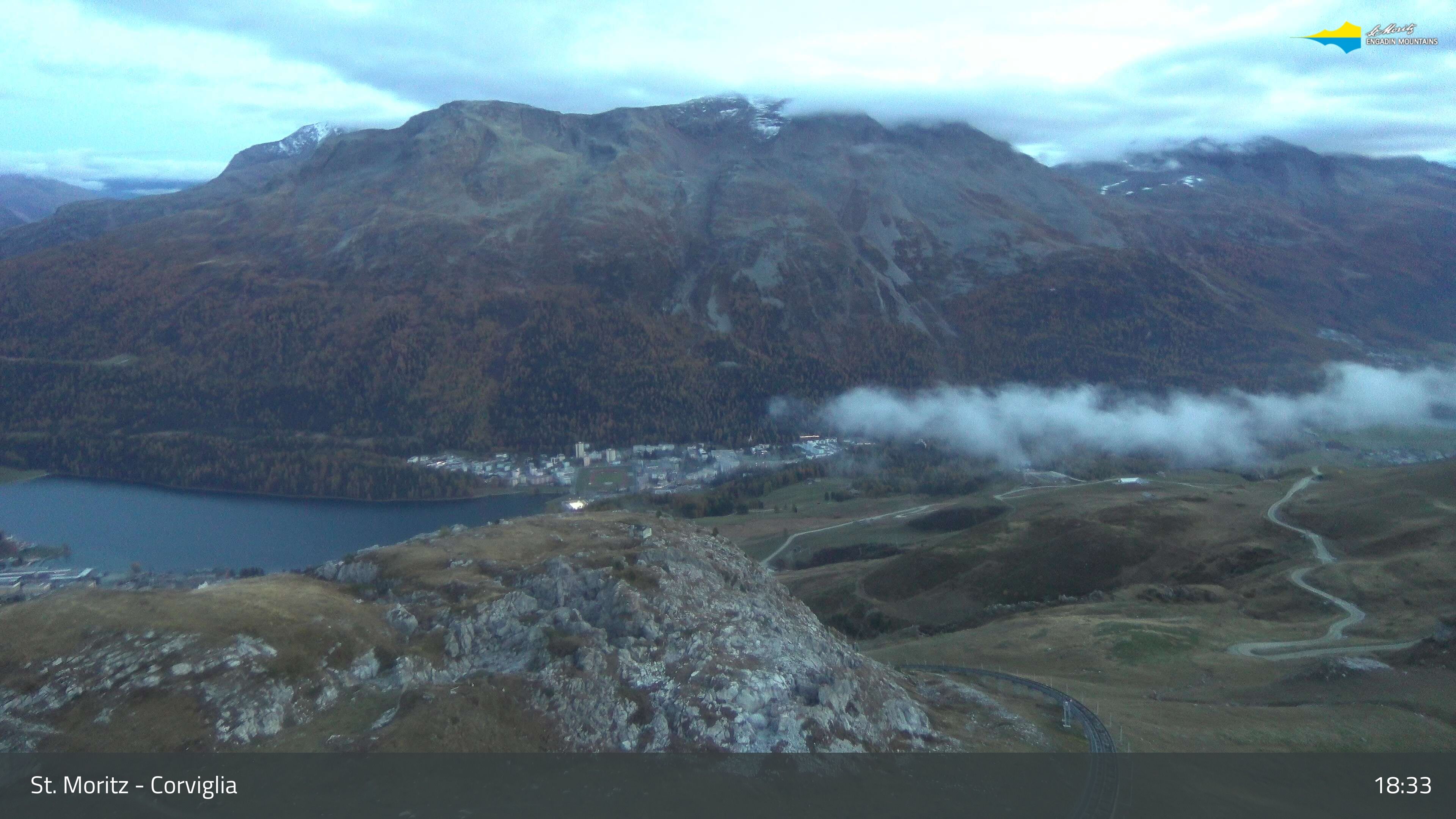 Sankt Moritz › Südosten: Corviglia - St Moritz - Lake Saint Moritz