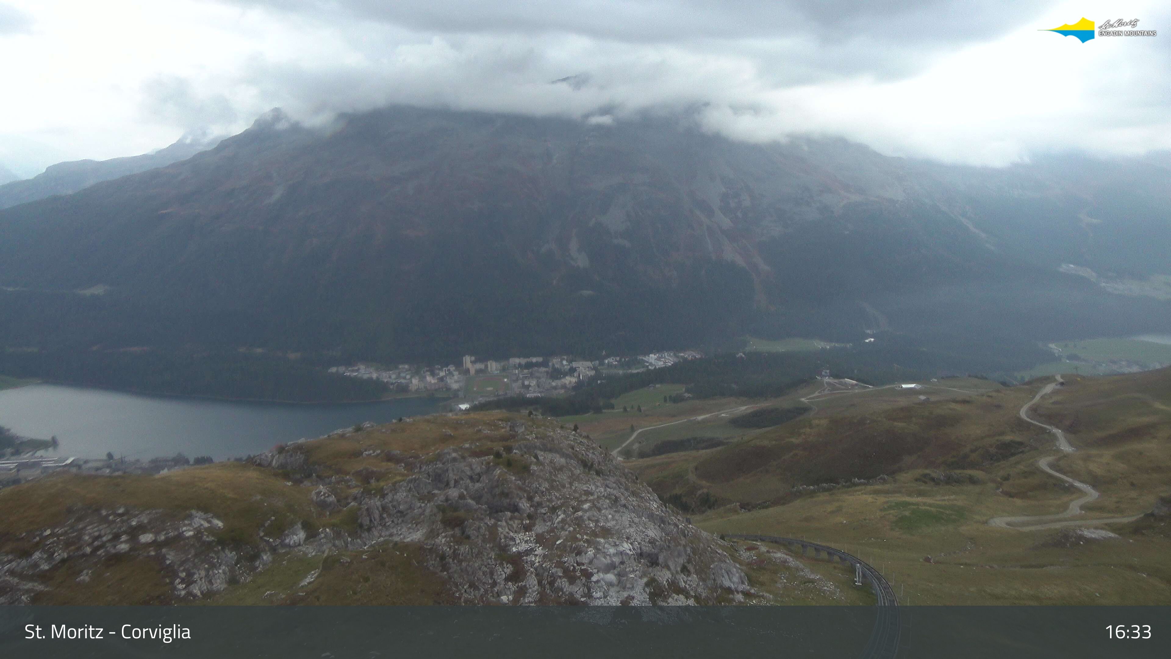 Sankt Moritz › Südosten: Corviglia - St Moritz - Lake Saint Moritz