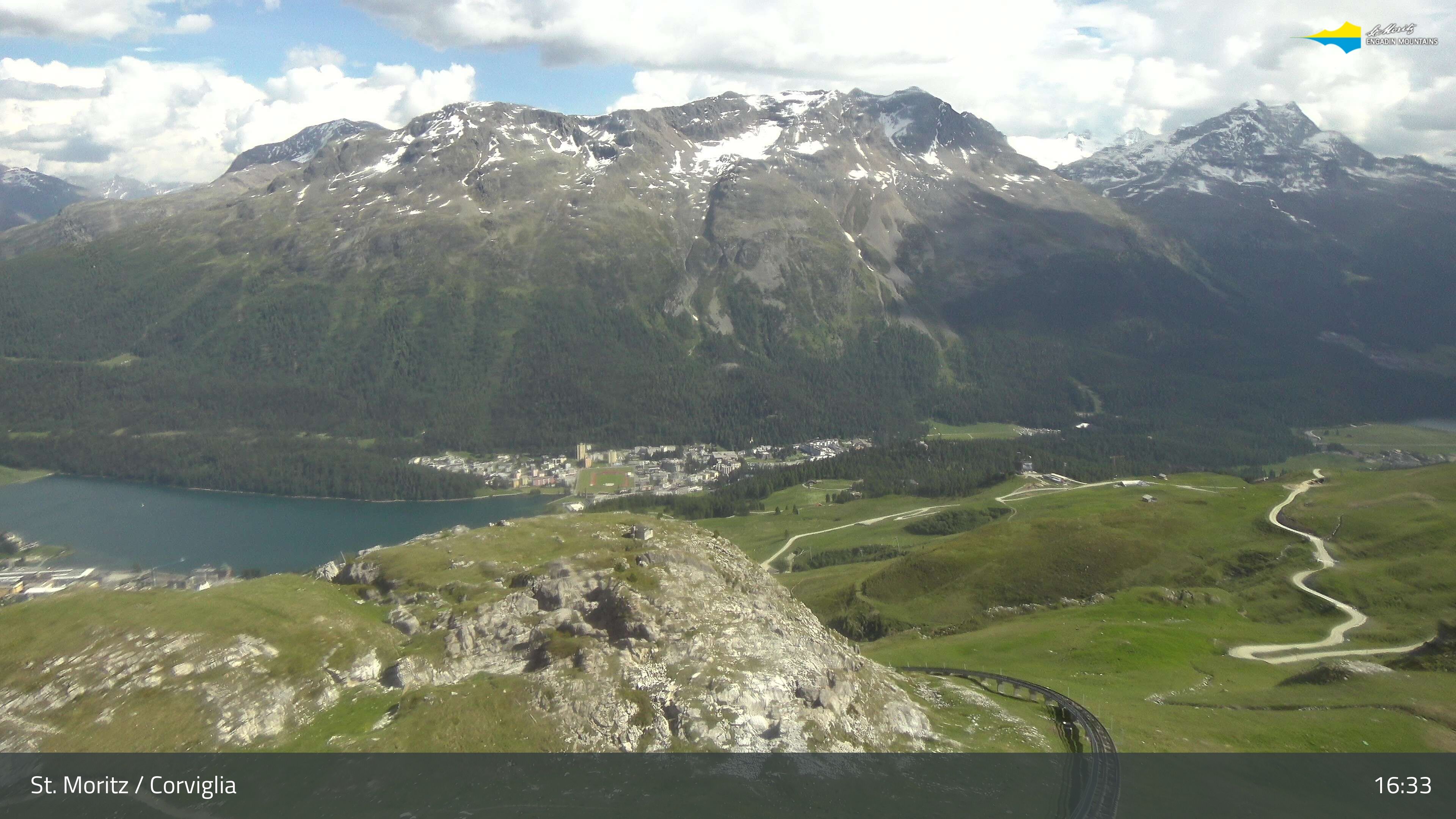 Sankt Moritz › Südosten: Corviglia - St Moritz - Lake Saint Moritz