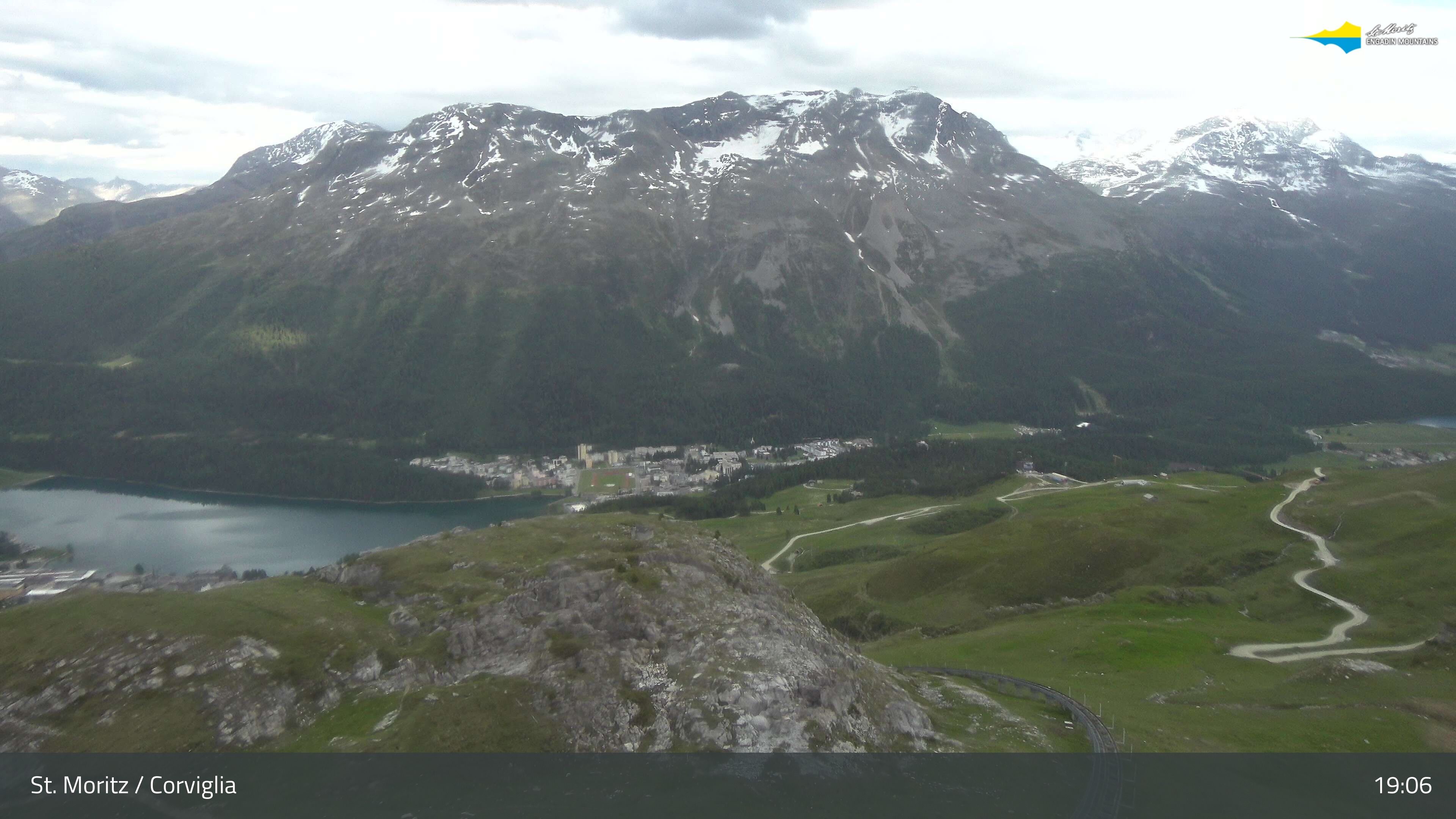 Sankt Moritz › Südosten: Corviglia - St Moritz - Lake Saint Moritz
