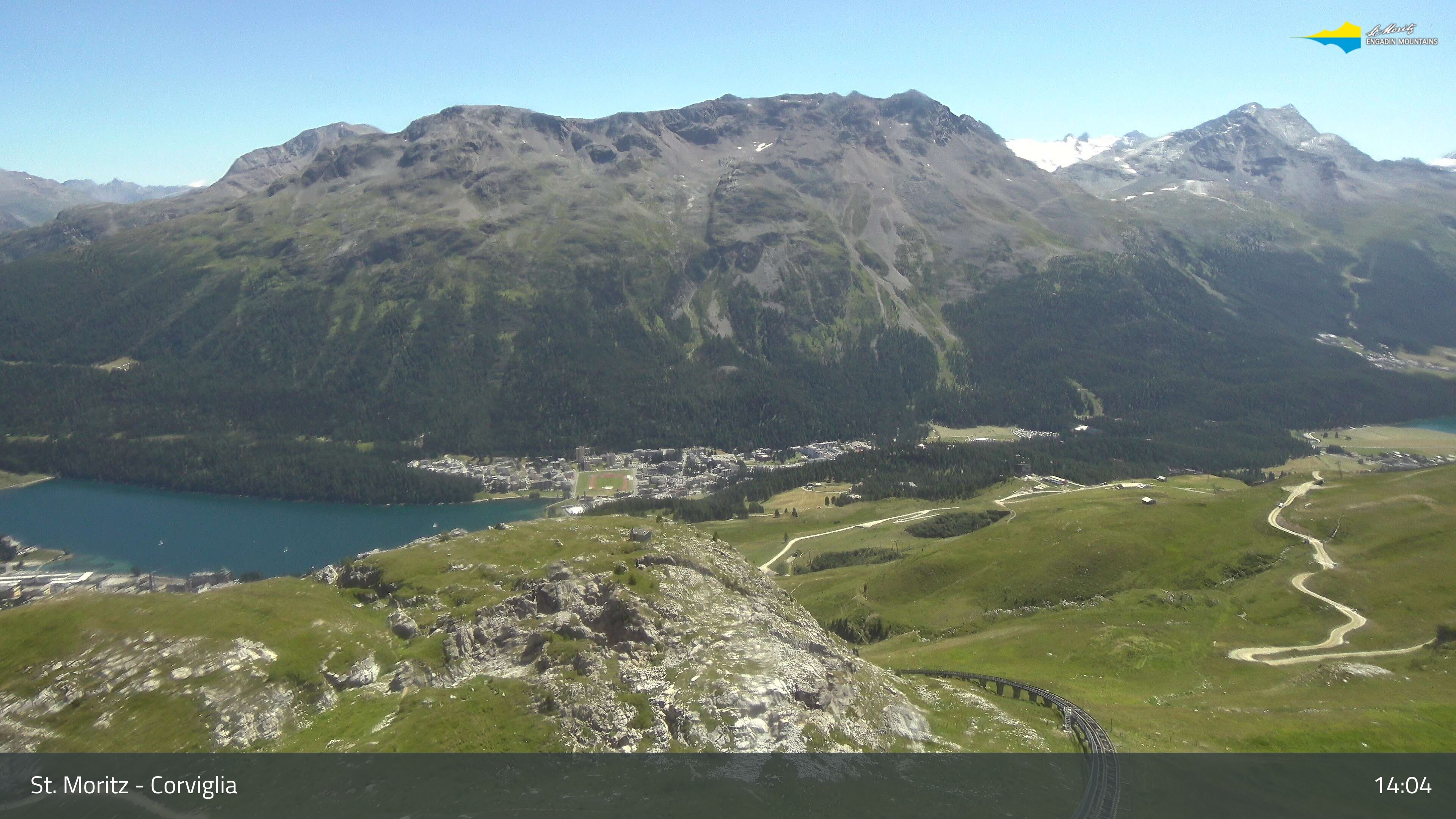Sankt Moritz › Südosten: Corviglia - St Moritz - Lake Saint Moritz