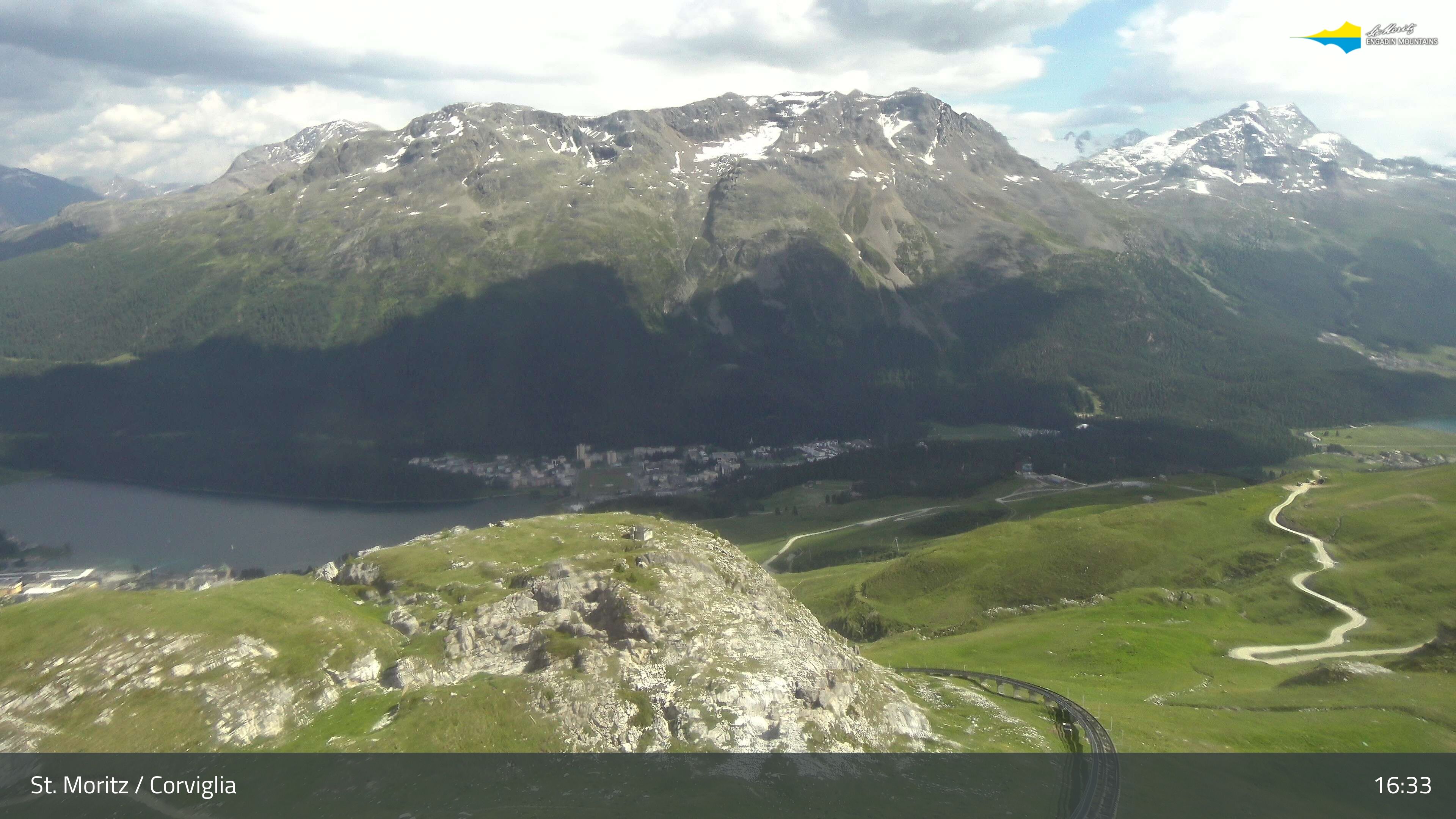 Sankt Moritz › Südosten: Corviglia - St Moritz - Lake Saint Moritz