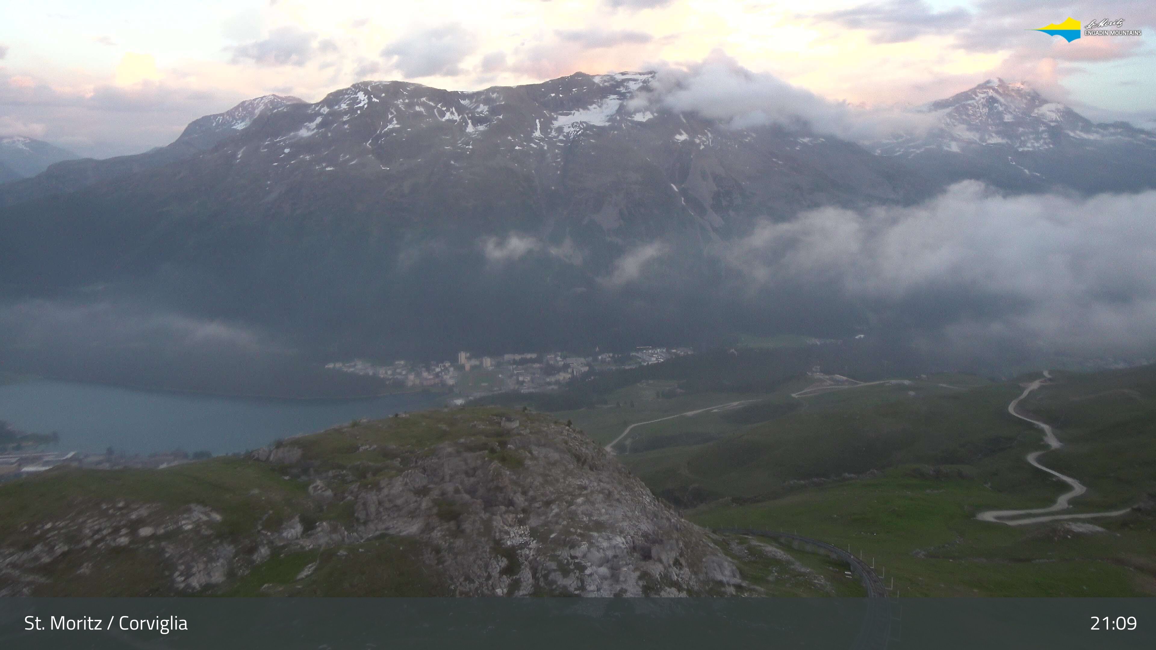 Sankt Moritz › Südosten: Corviglia - St Moritz - Lake Saint Moritz