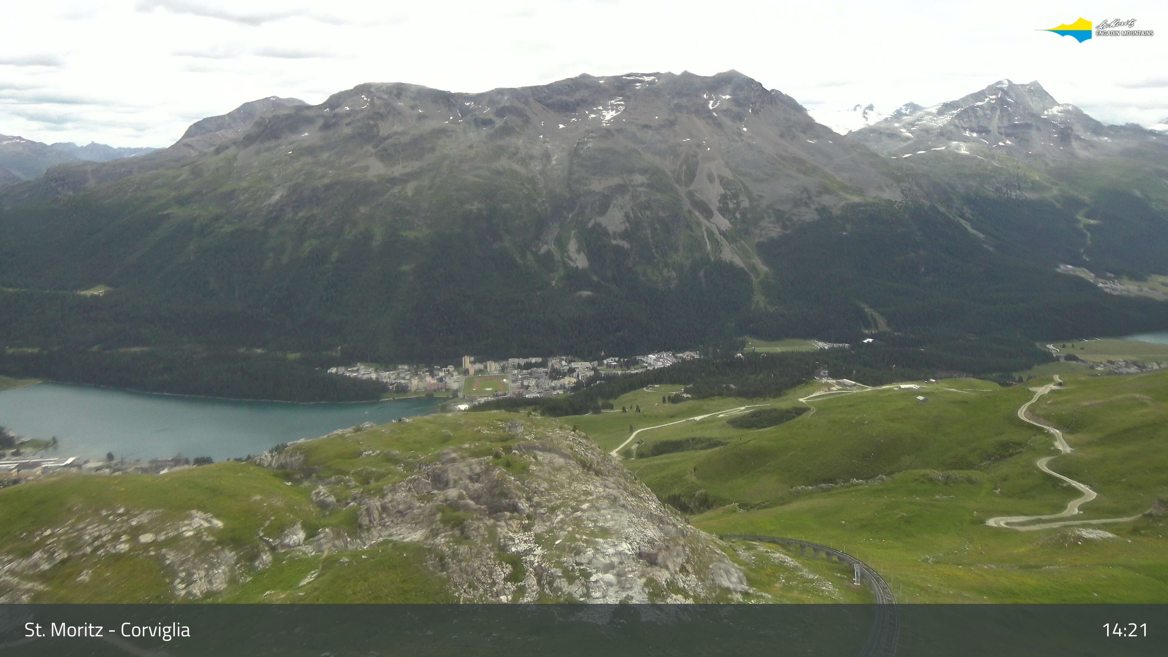 Sankt Moritz › Südosten: Corviglia - St Moritz - Lake Saint Moritz