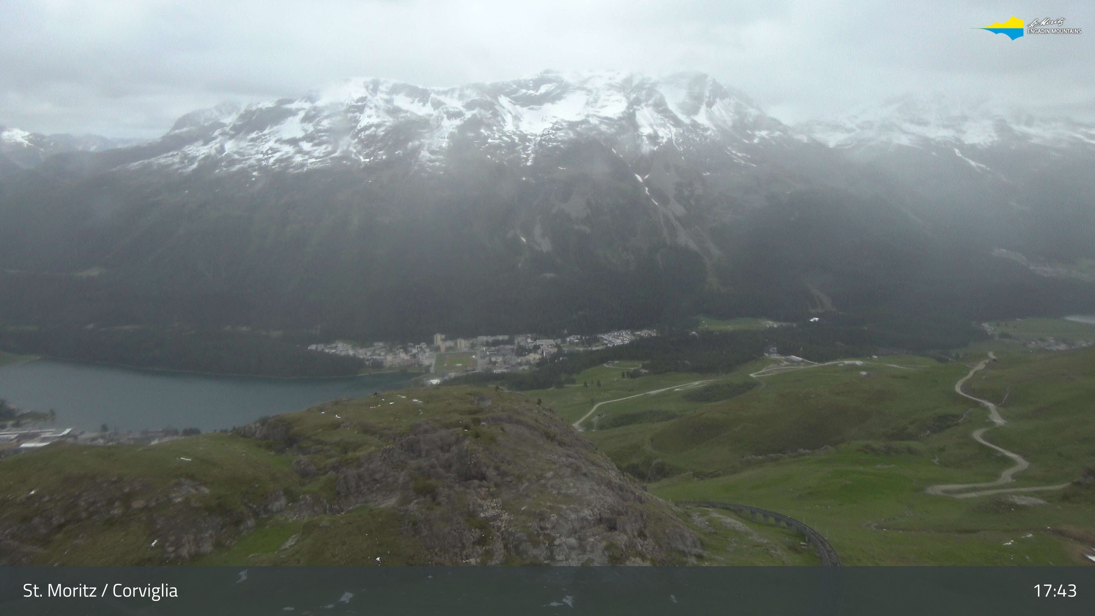 Sankt Moritz › Südosten: Corviglia - St Moritz - Lake Saint Moritz