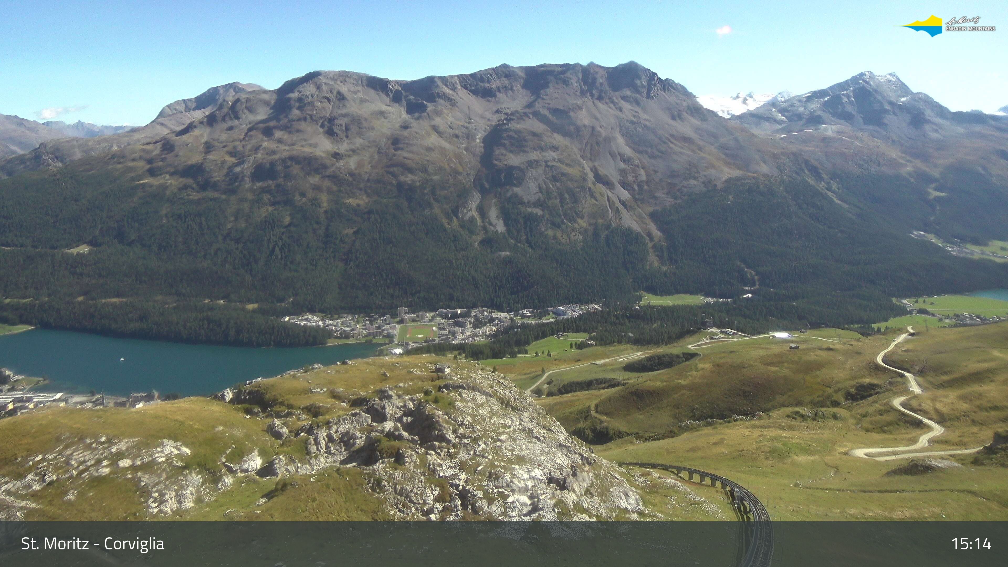 Sankt Moritz › Südosten: Corviglia - St Moritz - Lake Saint Moritz