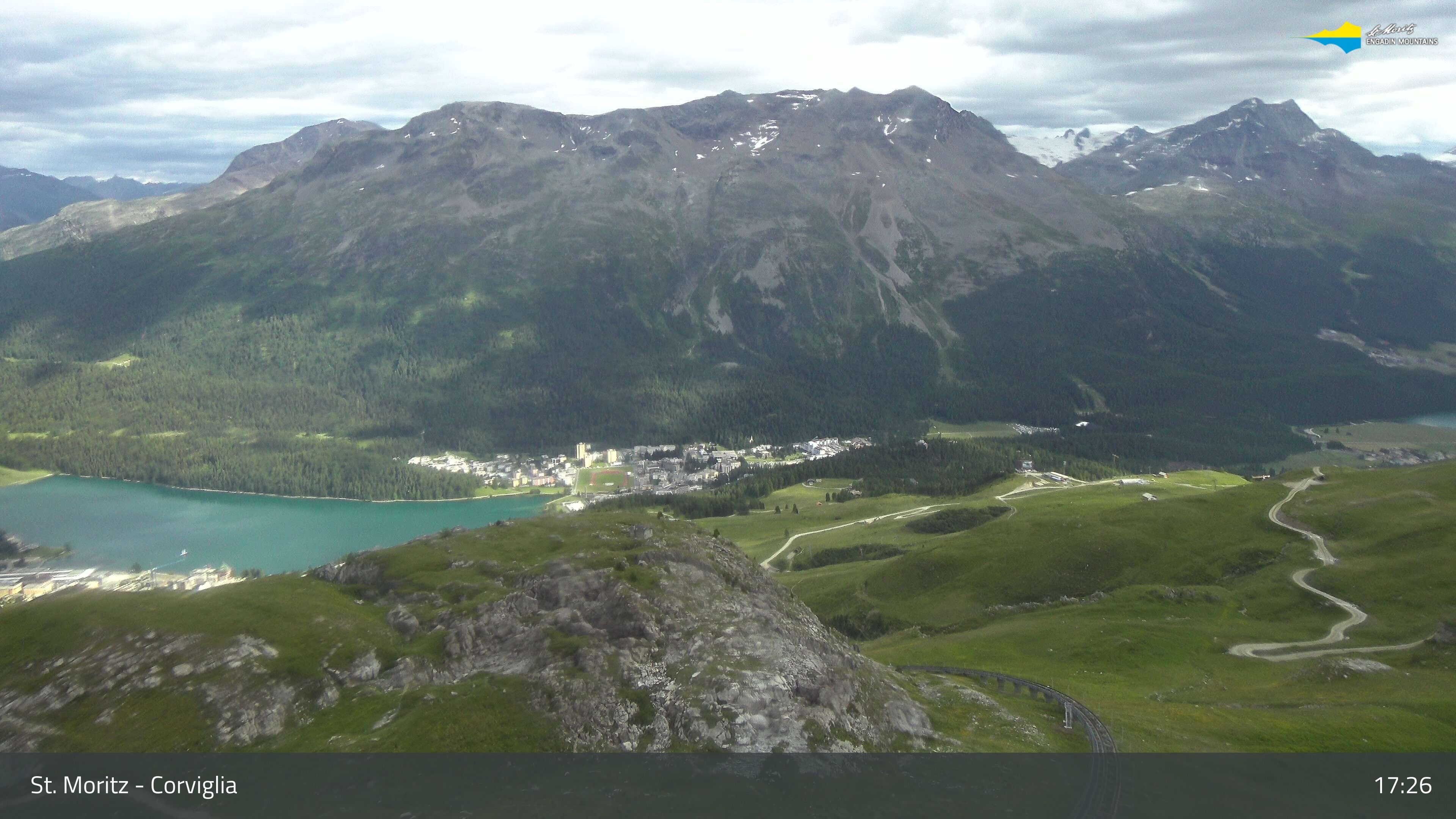 Sankt Moritz › Südosten: Corviglia - St Moritz - Lake Saint Moritz