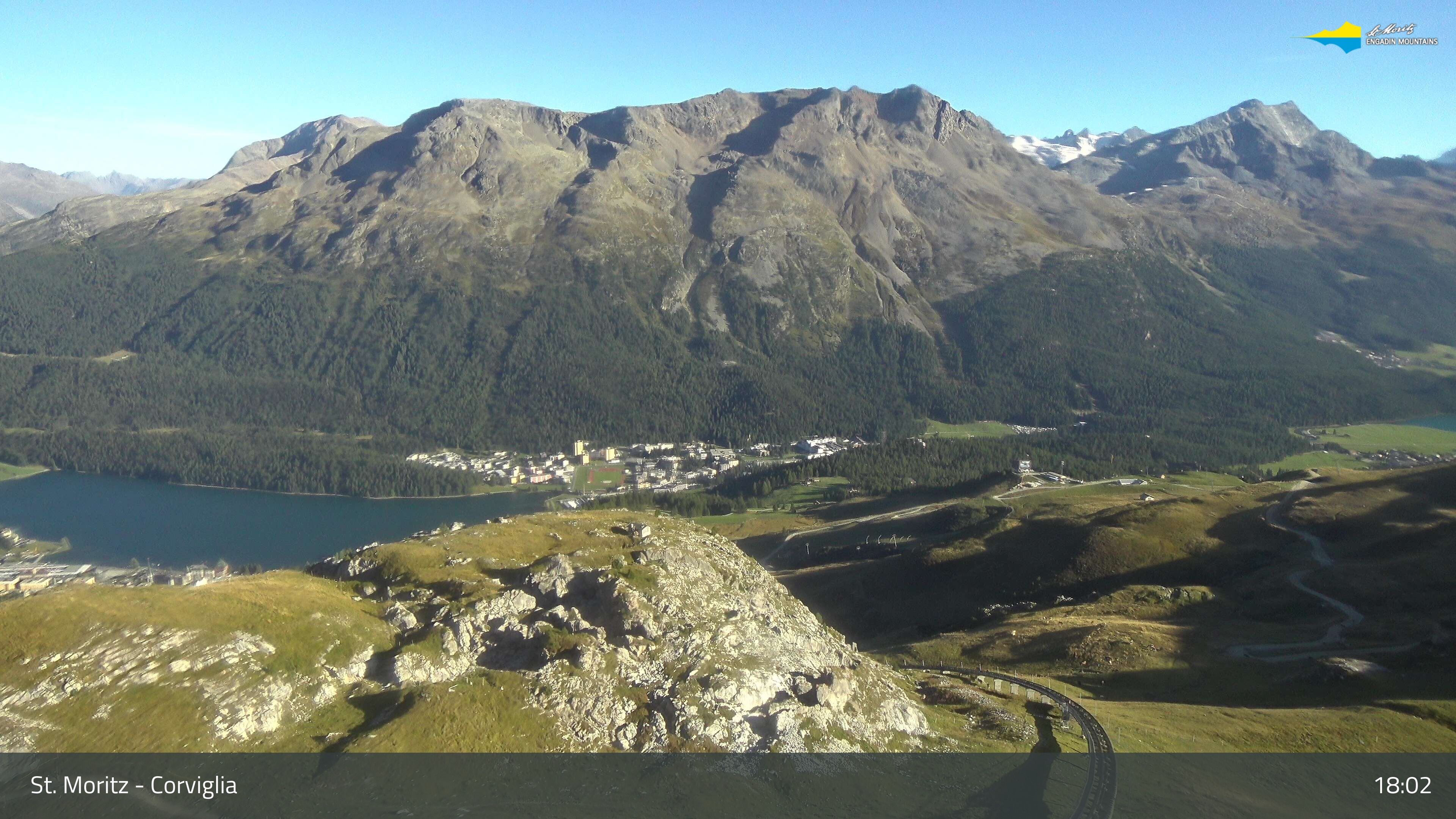 Sankt Moritz › Südosten: Corviglia - St Moritz - Lake Saint Moritz