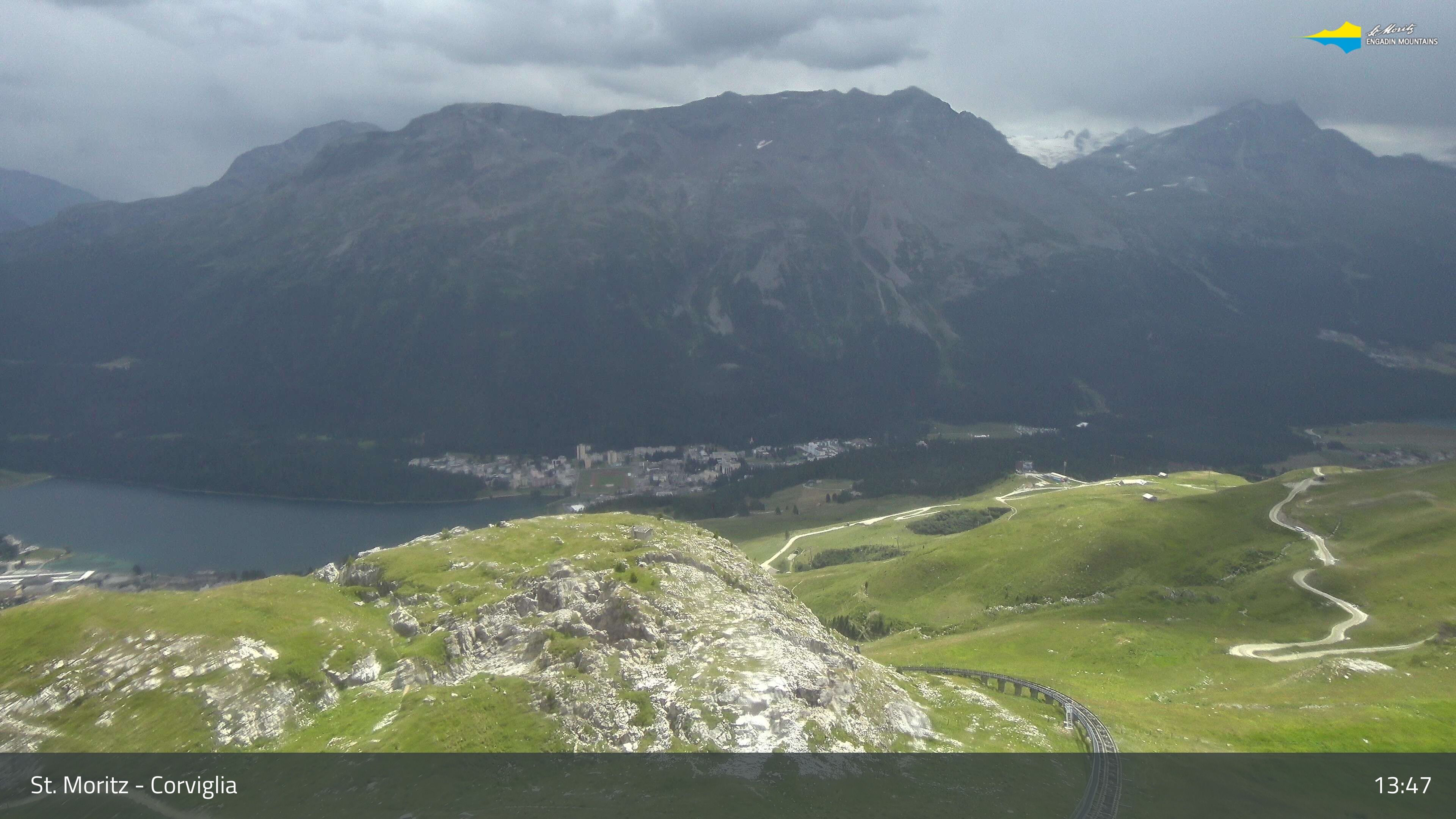 Sankt Moritz › Südosten: Corviglia - St Moritz - Lake Saint Moritz
