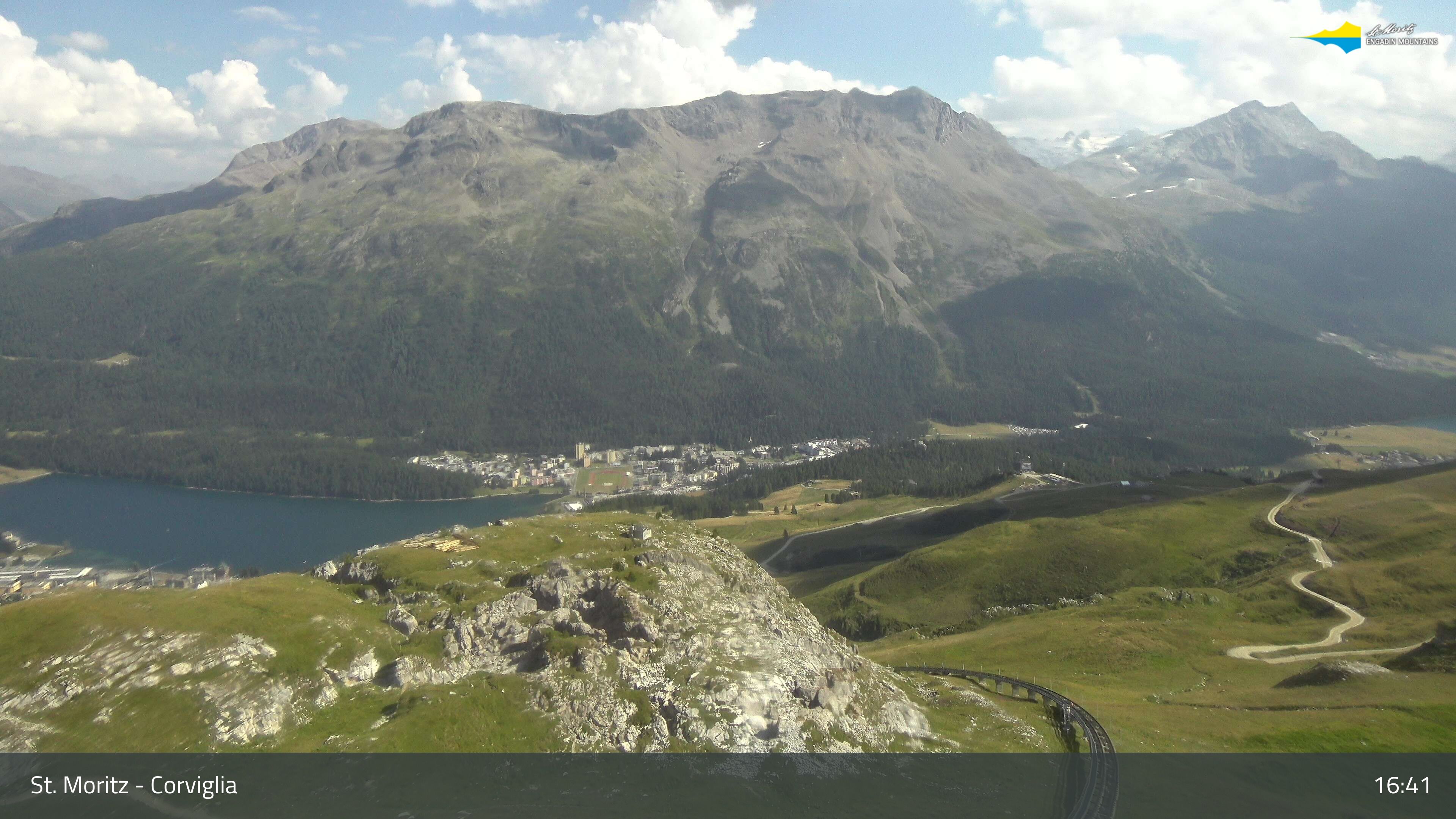 Sankt Moritz › Südosten: Corviglia - St Moritz - Lake Saint Moritz