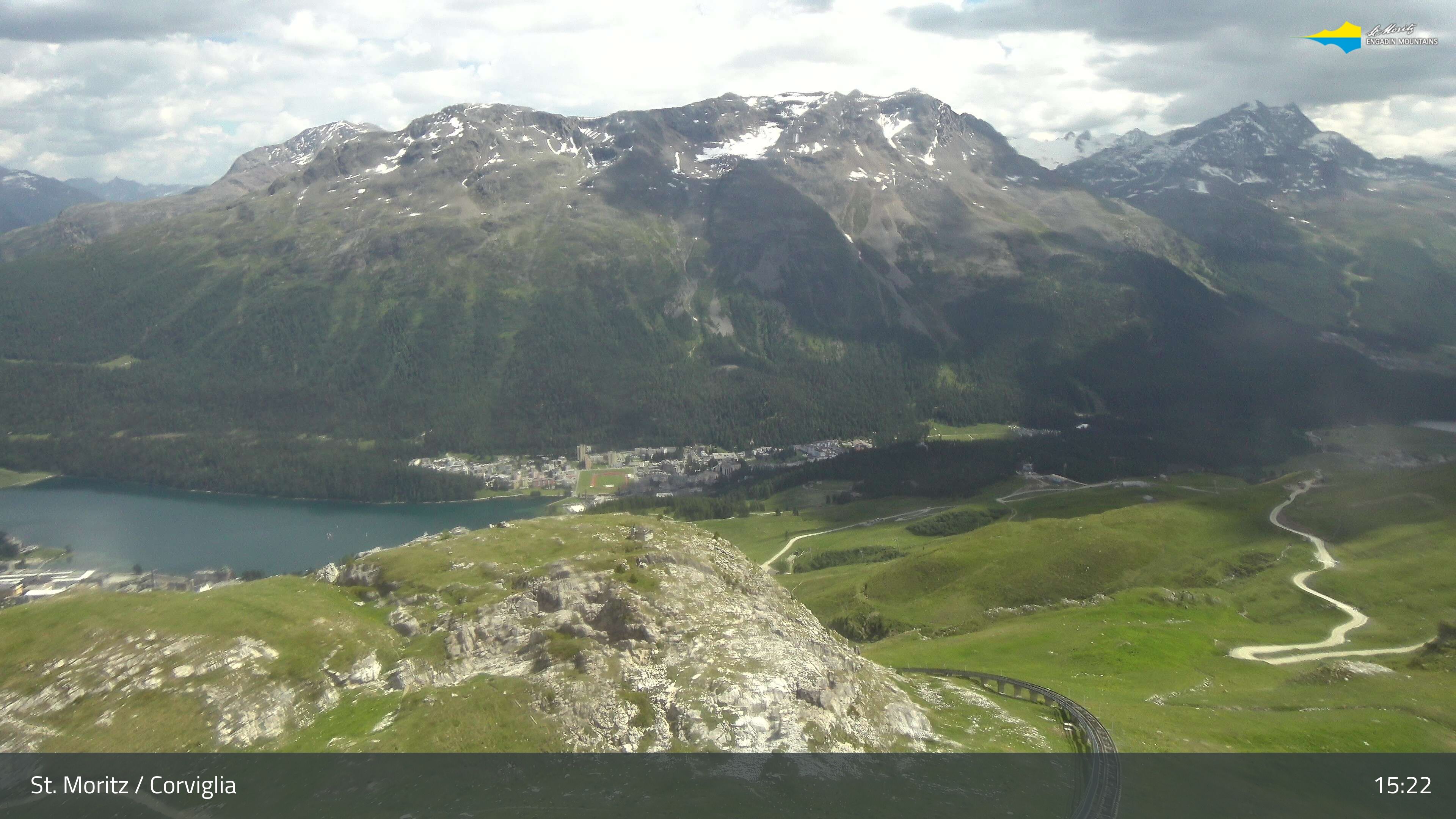 Sankt Moritz › Südosten: Corviglia - St Moritz - Lake Saint Moritz