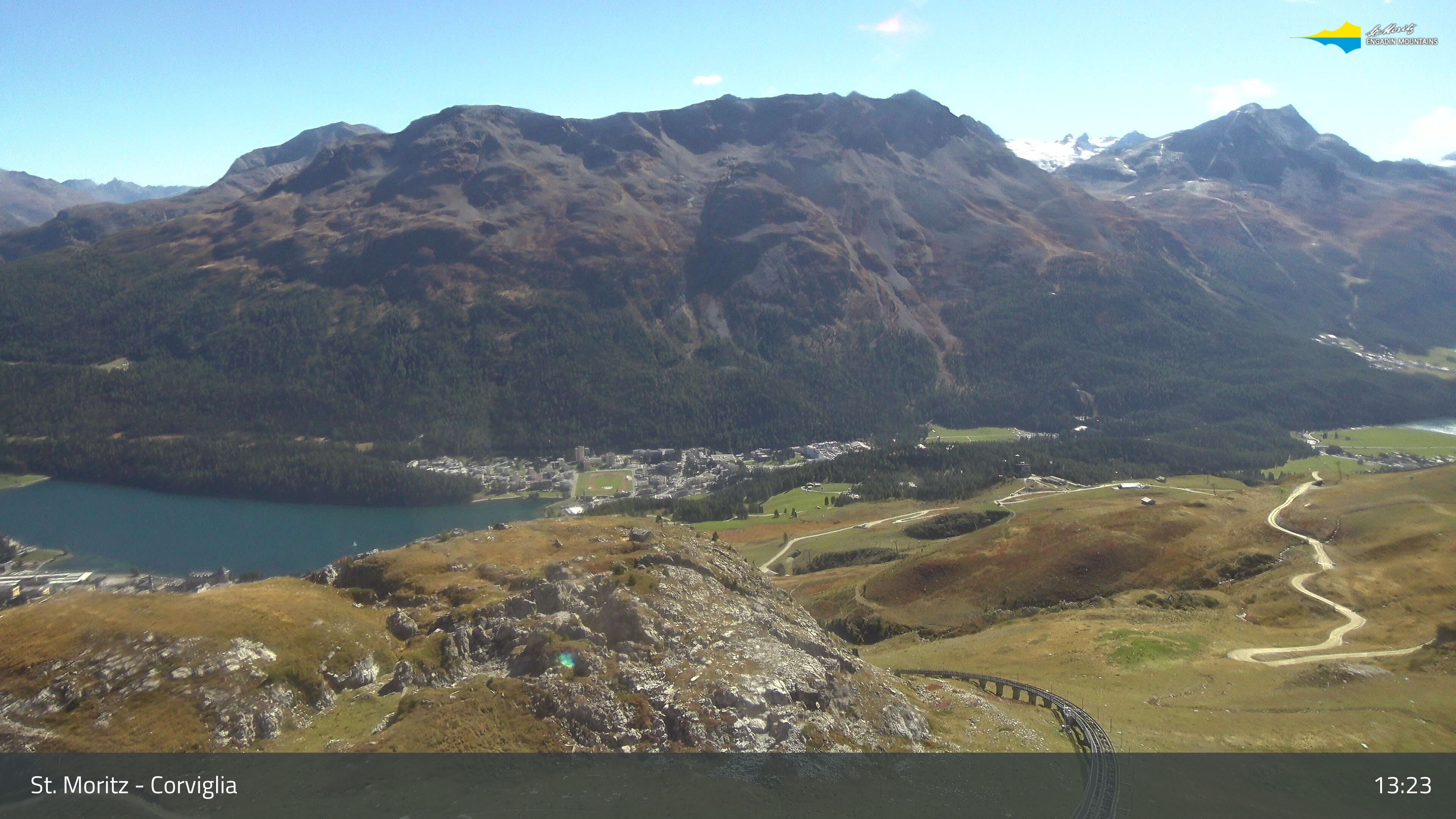 Sankt Moritz › Südosten: Corviglia - St Moritz - Lake Saint Moritz