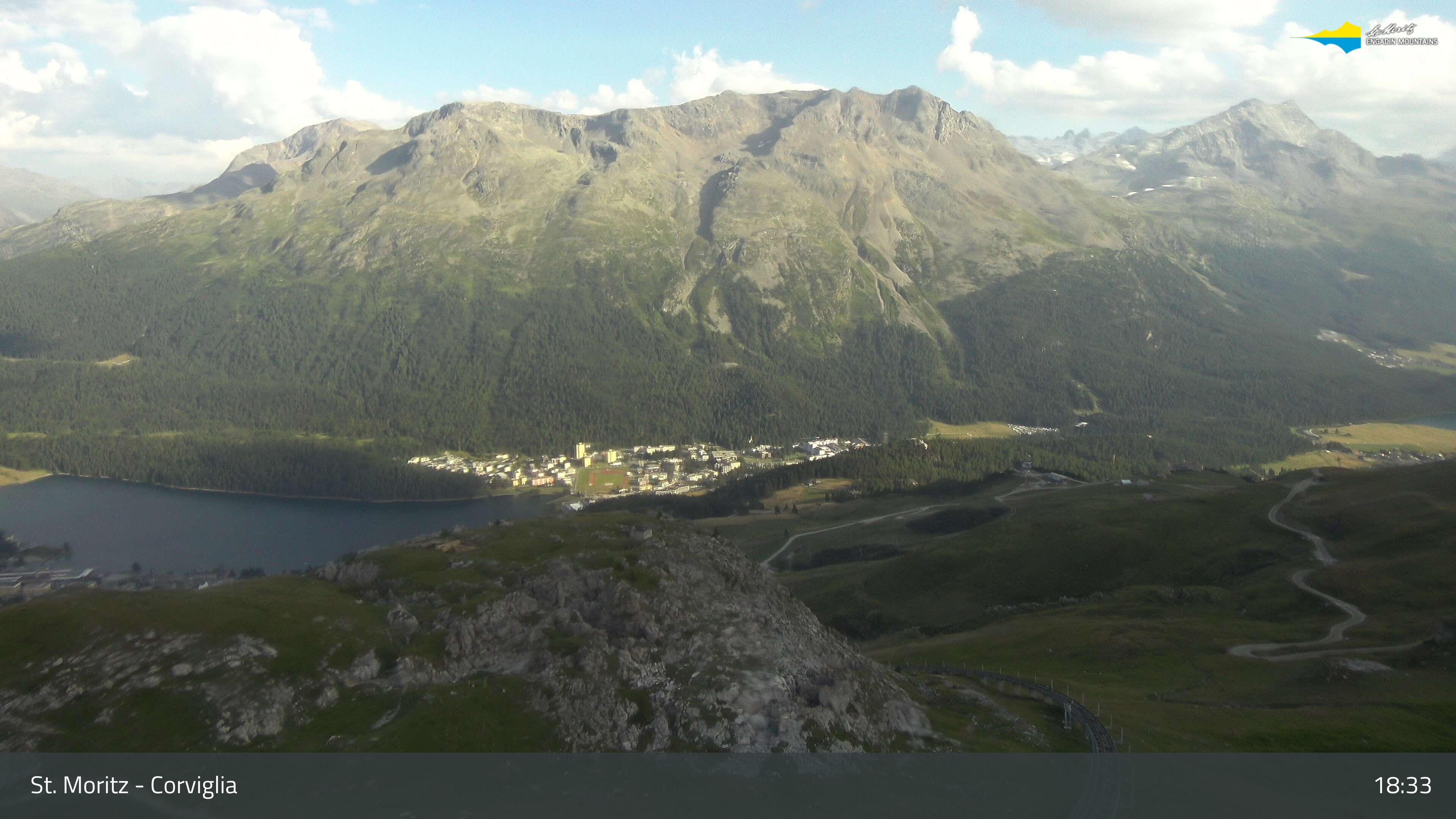Sankt Moritz › Südosten: Corviglia - St Moritz - Lake Saint Moritz