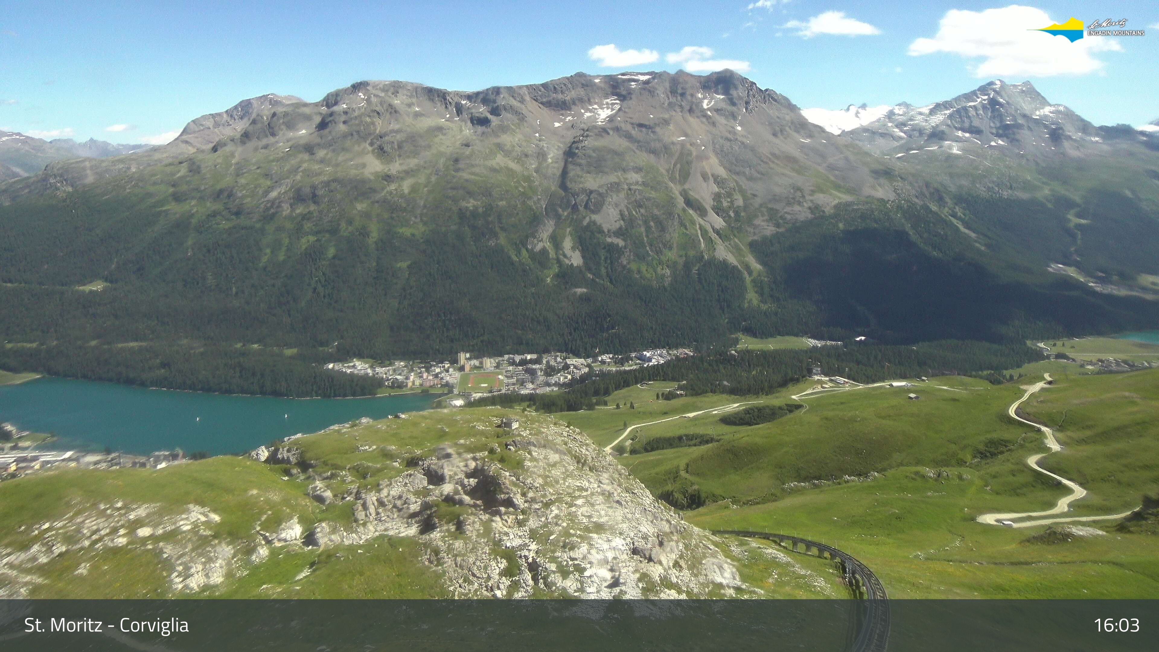 Sankt Moritz › Südosten: Corviglia - St Moritz - Lake Saint Moritz