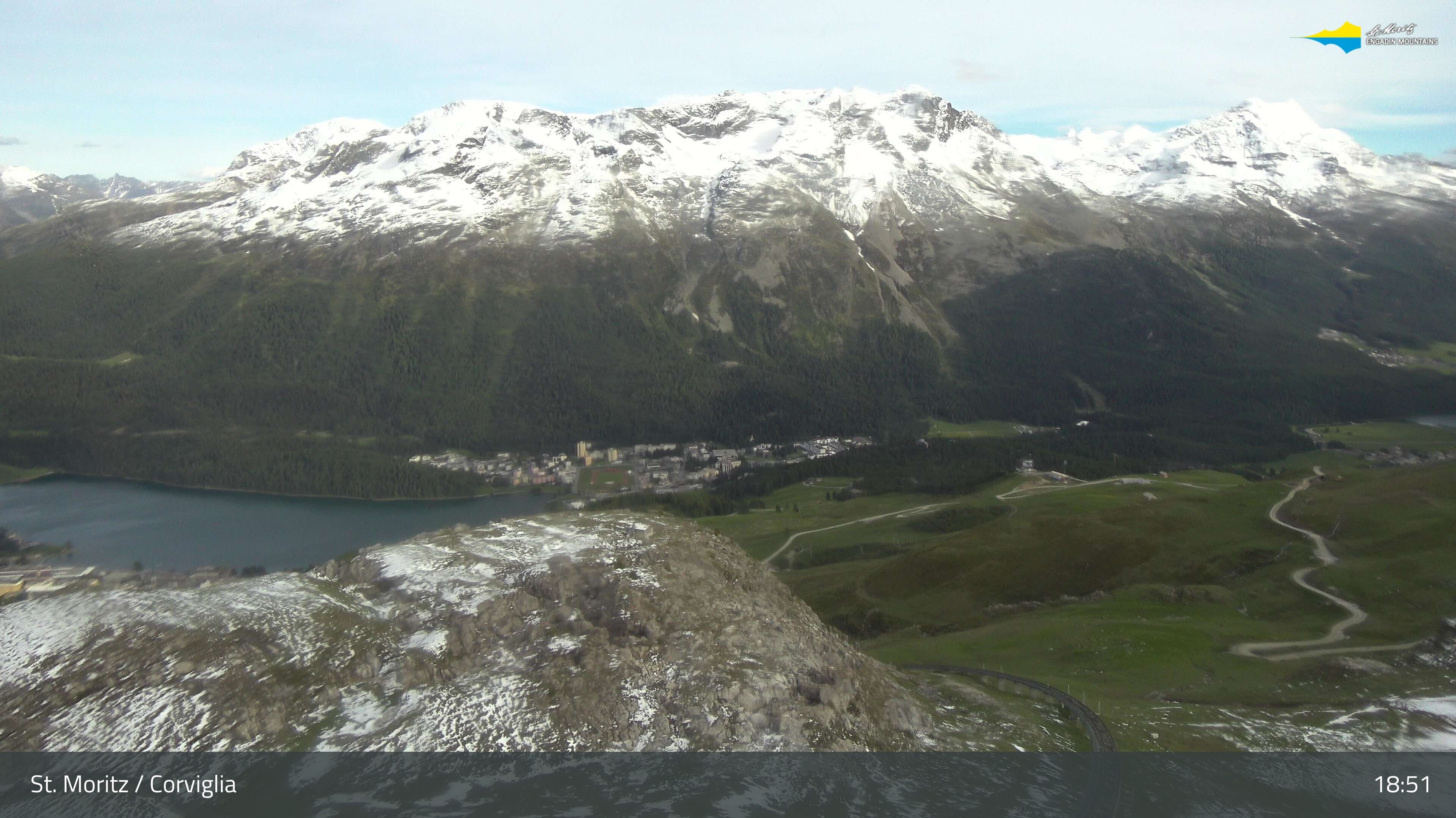 Sankt Moritz › Südosten: Corviglia - St Moritz - Lake Saint Moritz