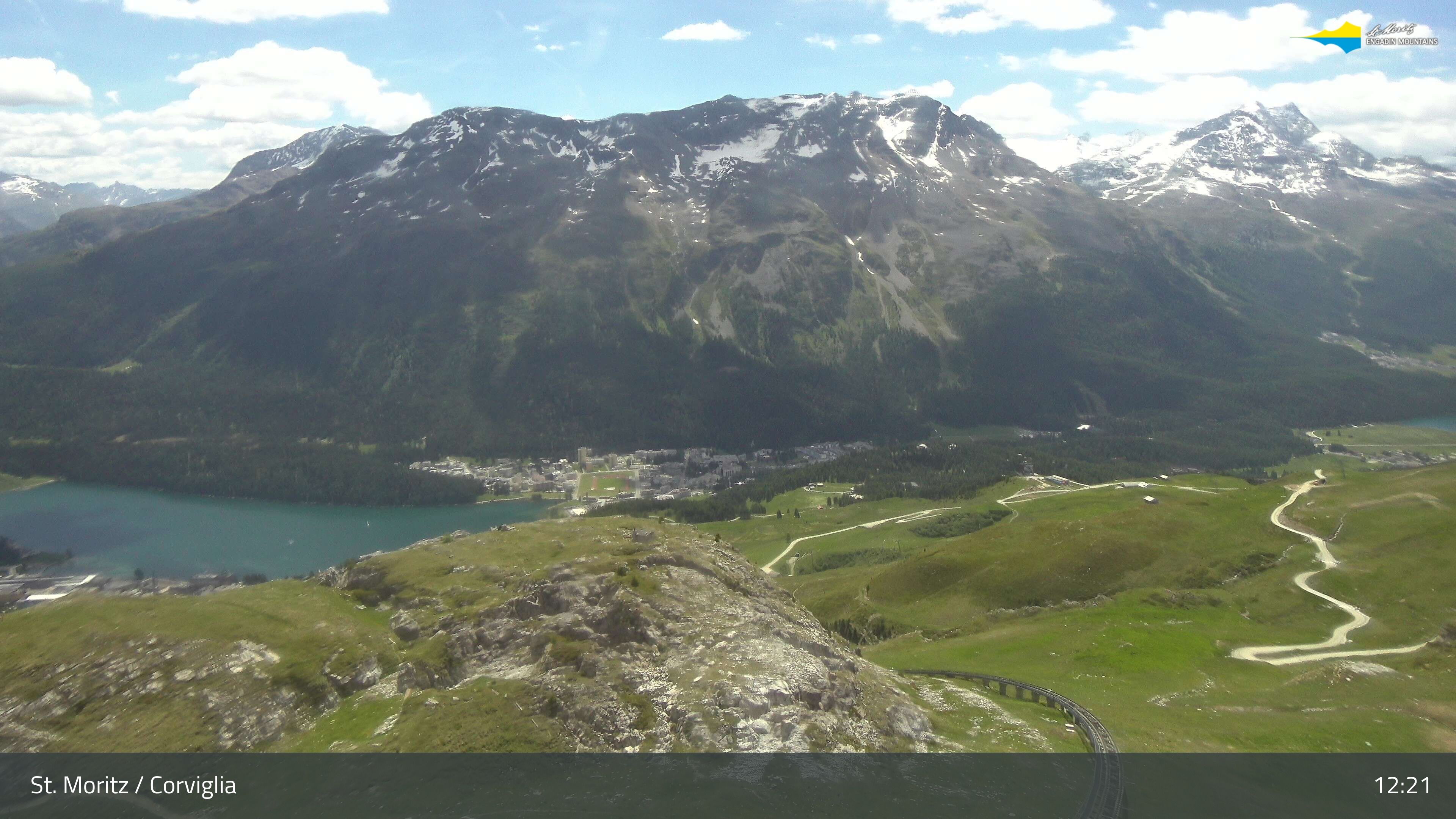Sankt Moritz › Südosten: Corviglia - St Moritz - Lake Saint Moritz