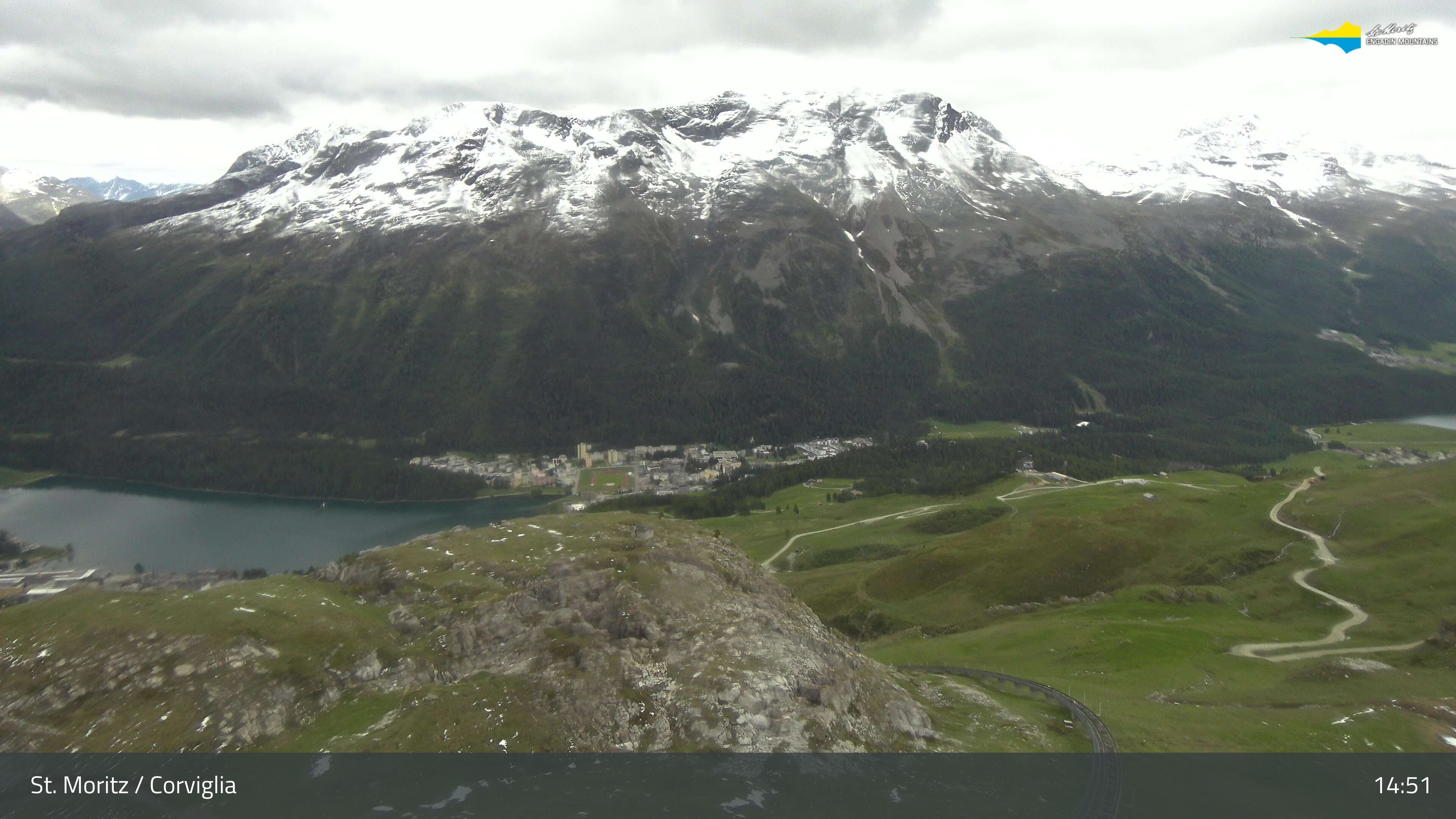 Sankt Moritz › Südosten: Corviglia - St Moritz - Lake Saint Moritz