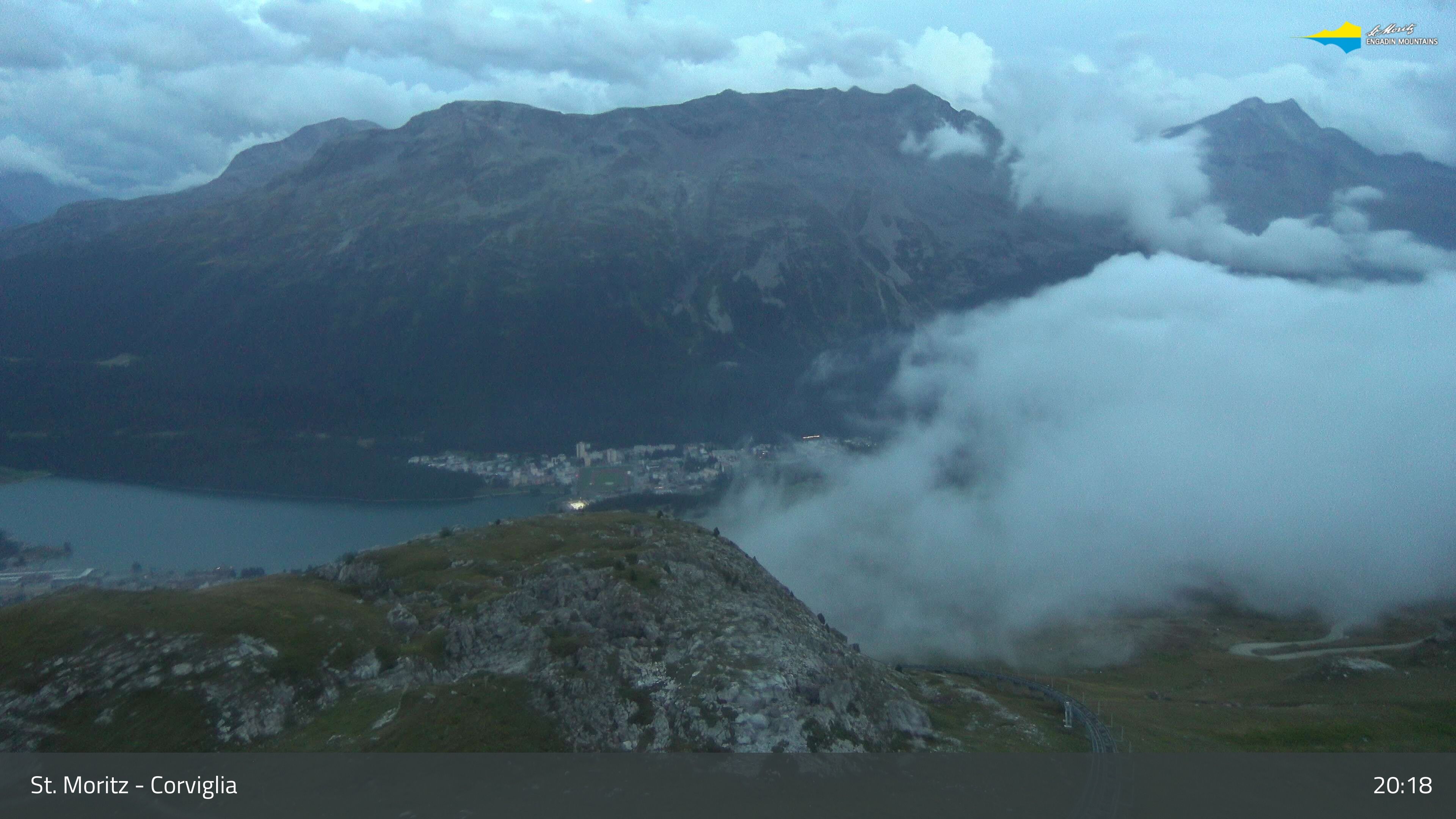 Sankt Moritz › Südosten: Corviglia - St Moritz - Lake Saint Moritz