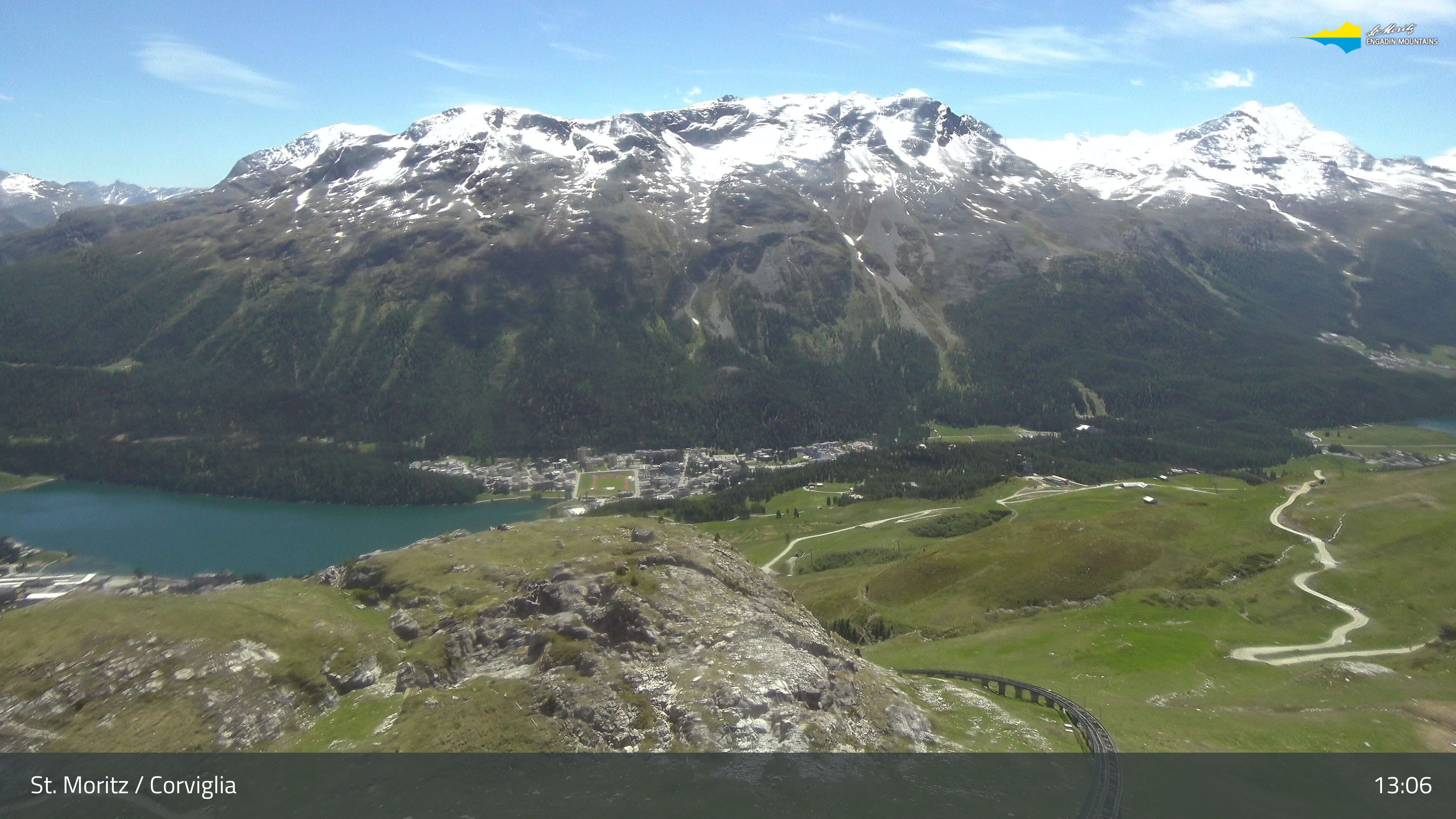 Sankt Moritz › Südosten: Corviglia - St Moritz - Lake Saint Moritz