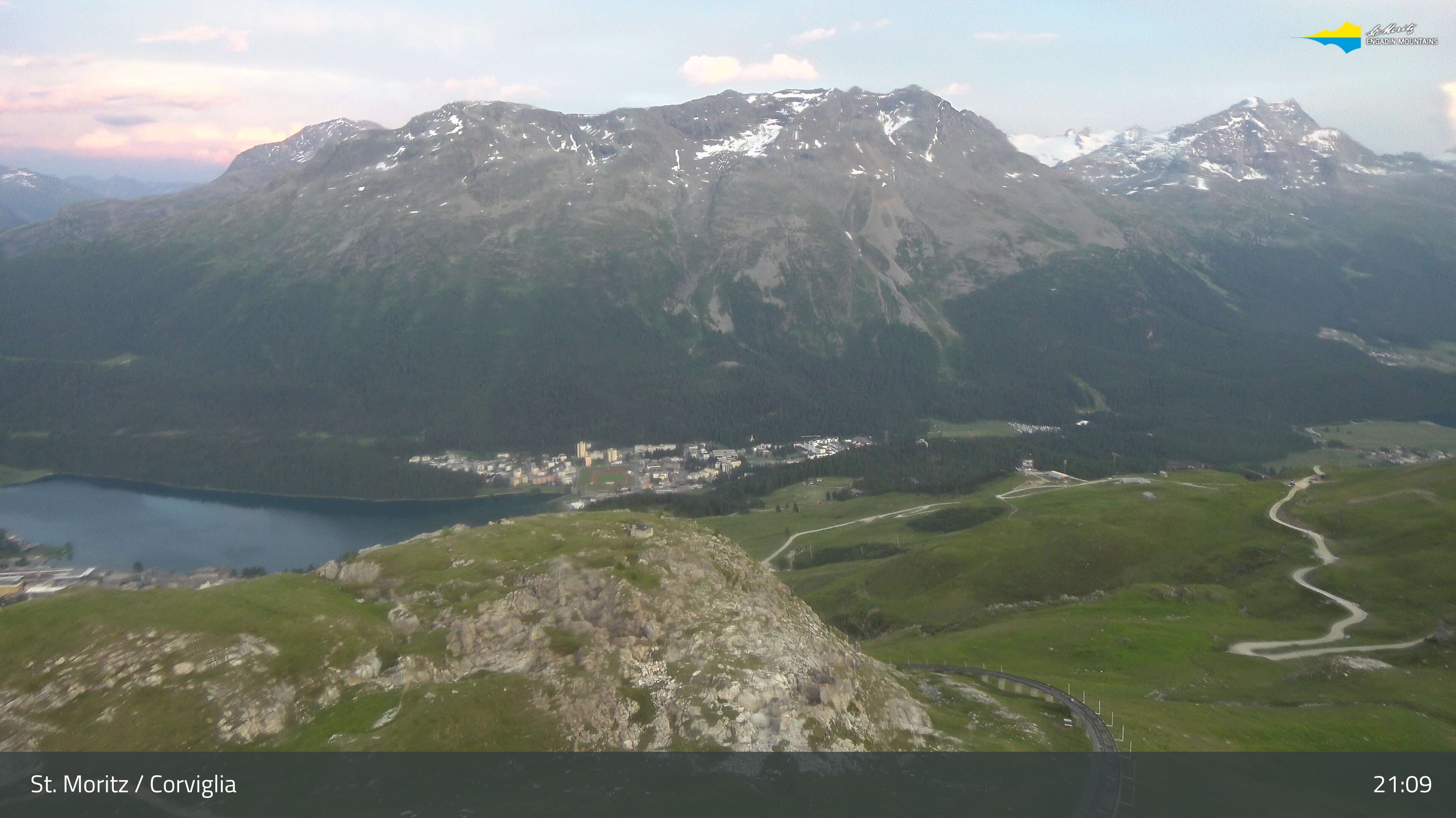 Sankt Moritz › Südosten: Corviglia - St Moritz - Lake Saint Moritz