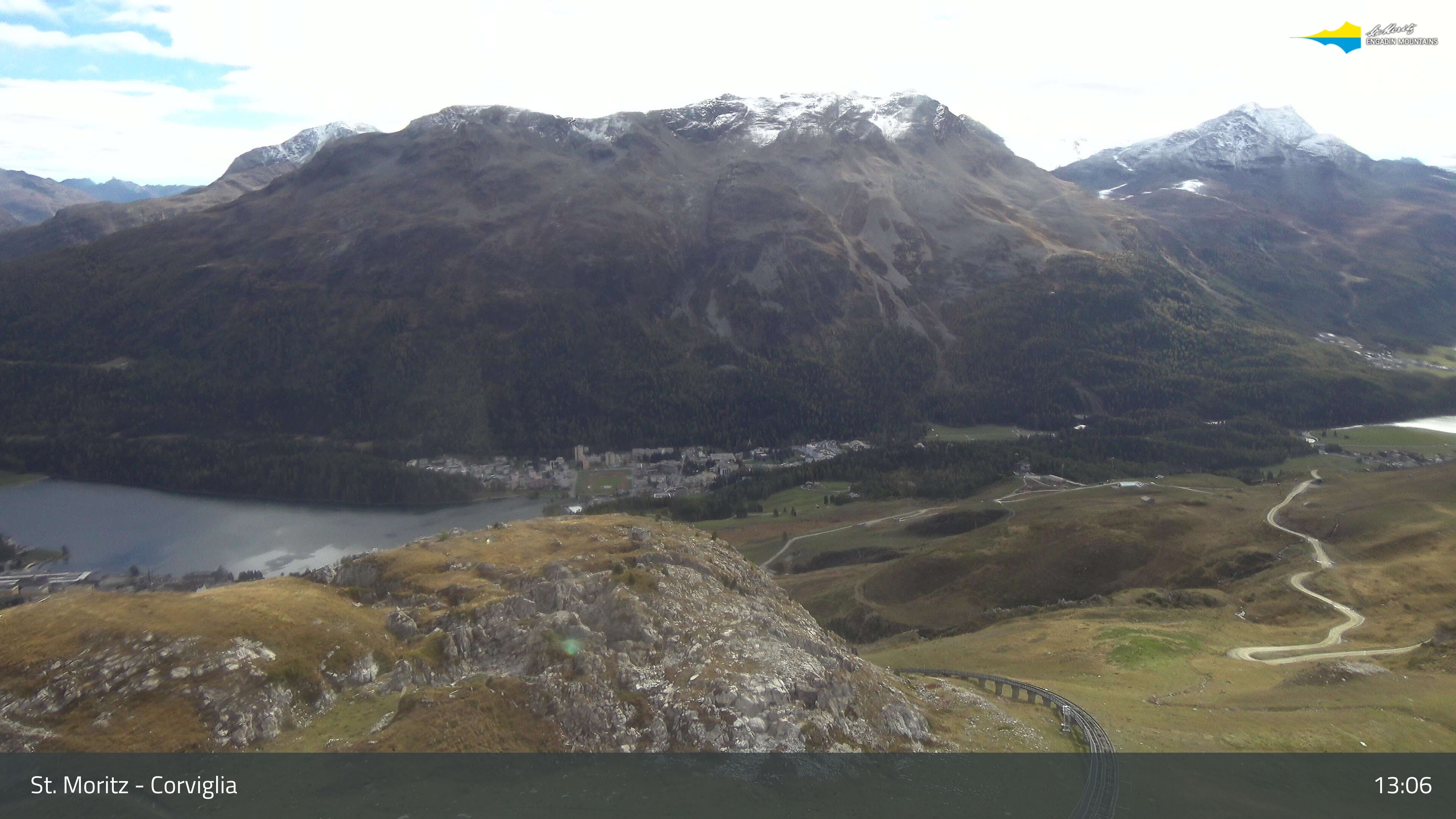 Sankt Moritz › Südosten: Corviglia - St Moritz - Lake Saint Moritz